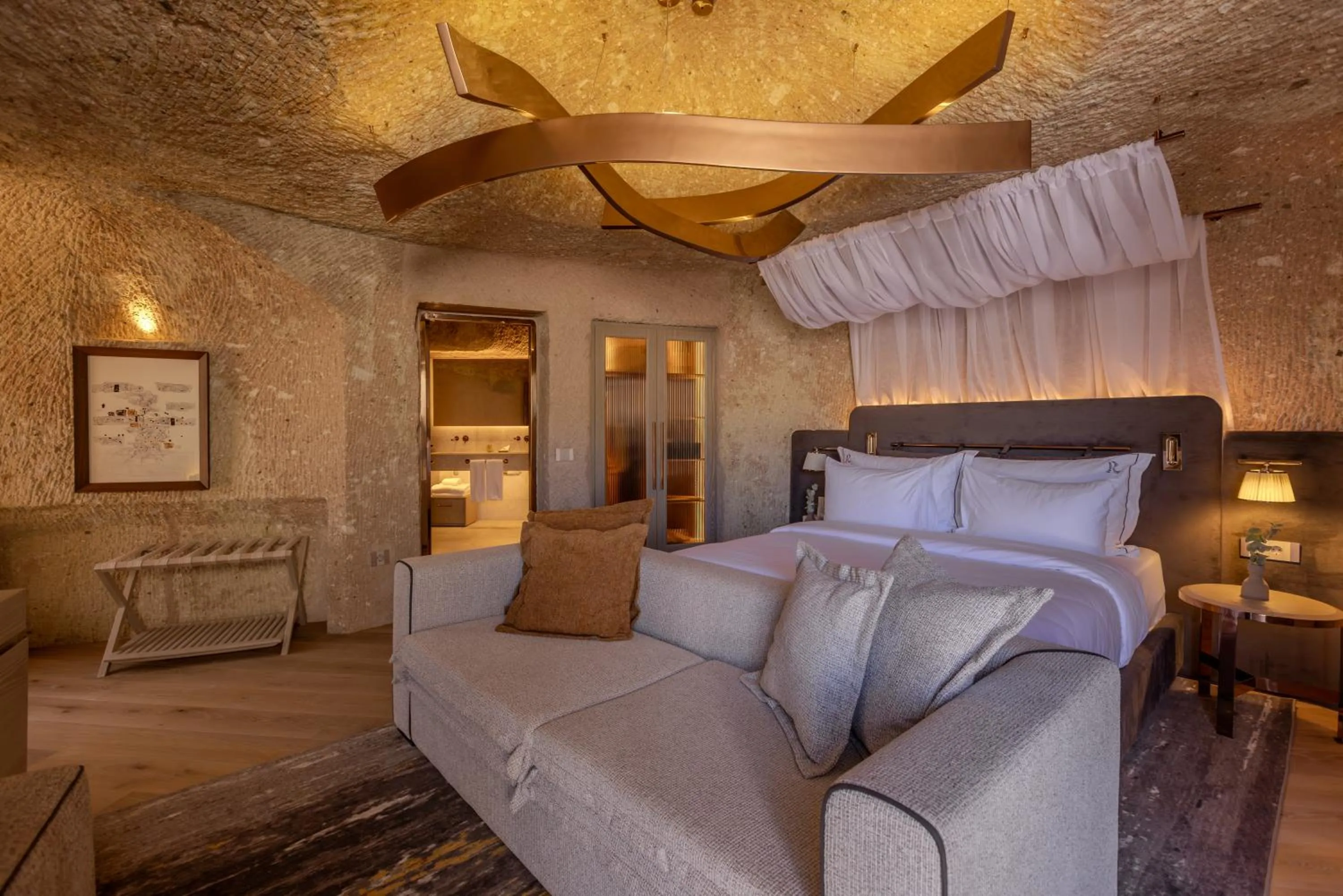 Bed in Avantgarde Refined Caves Of Cappadocia