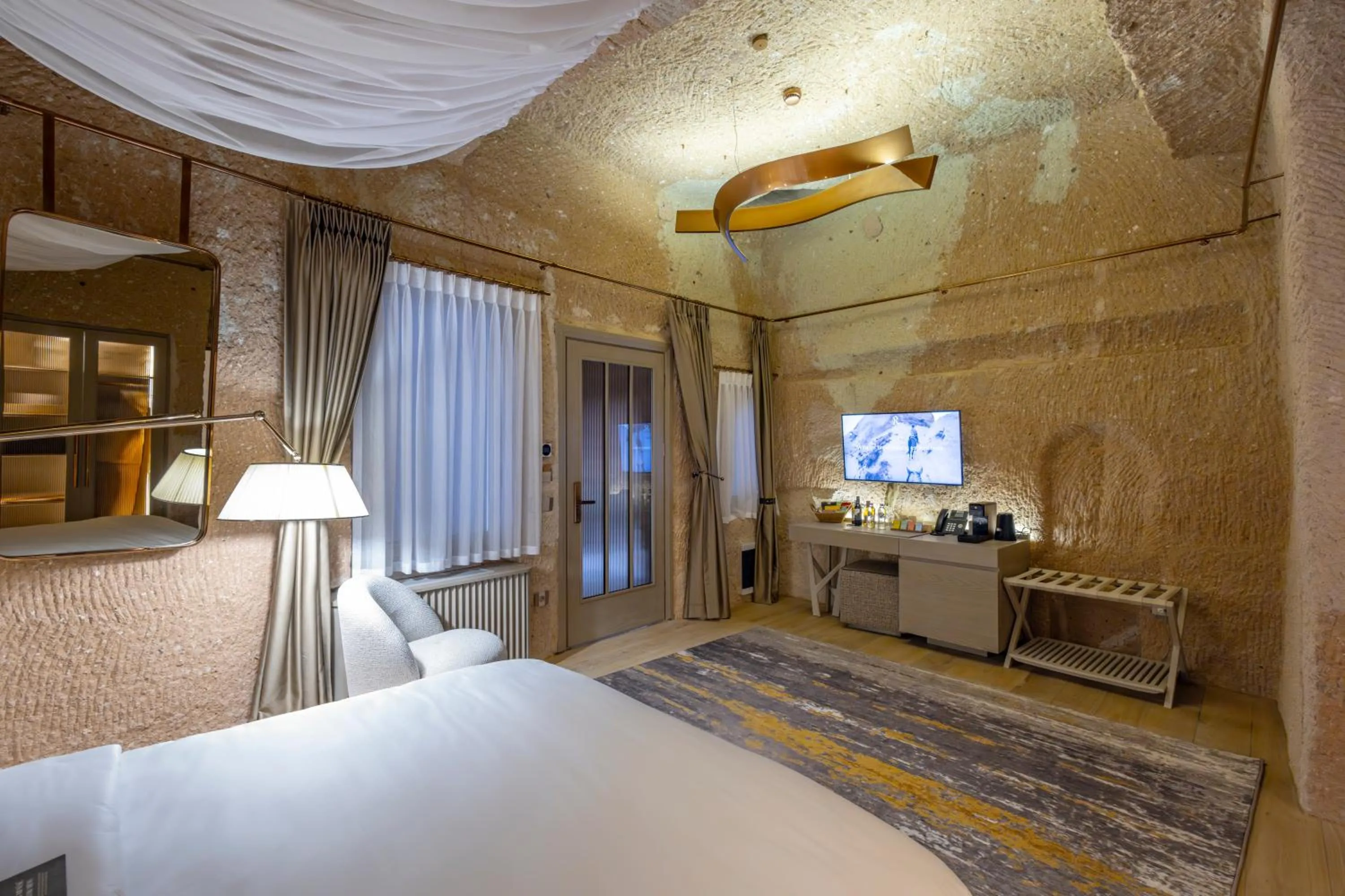 Bed in Avantgarde Refined Caves Of Cappadocia