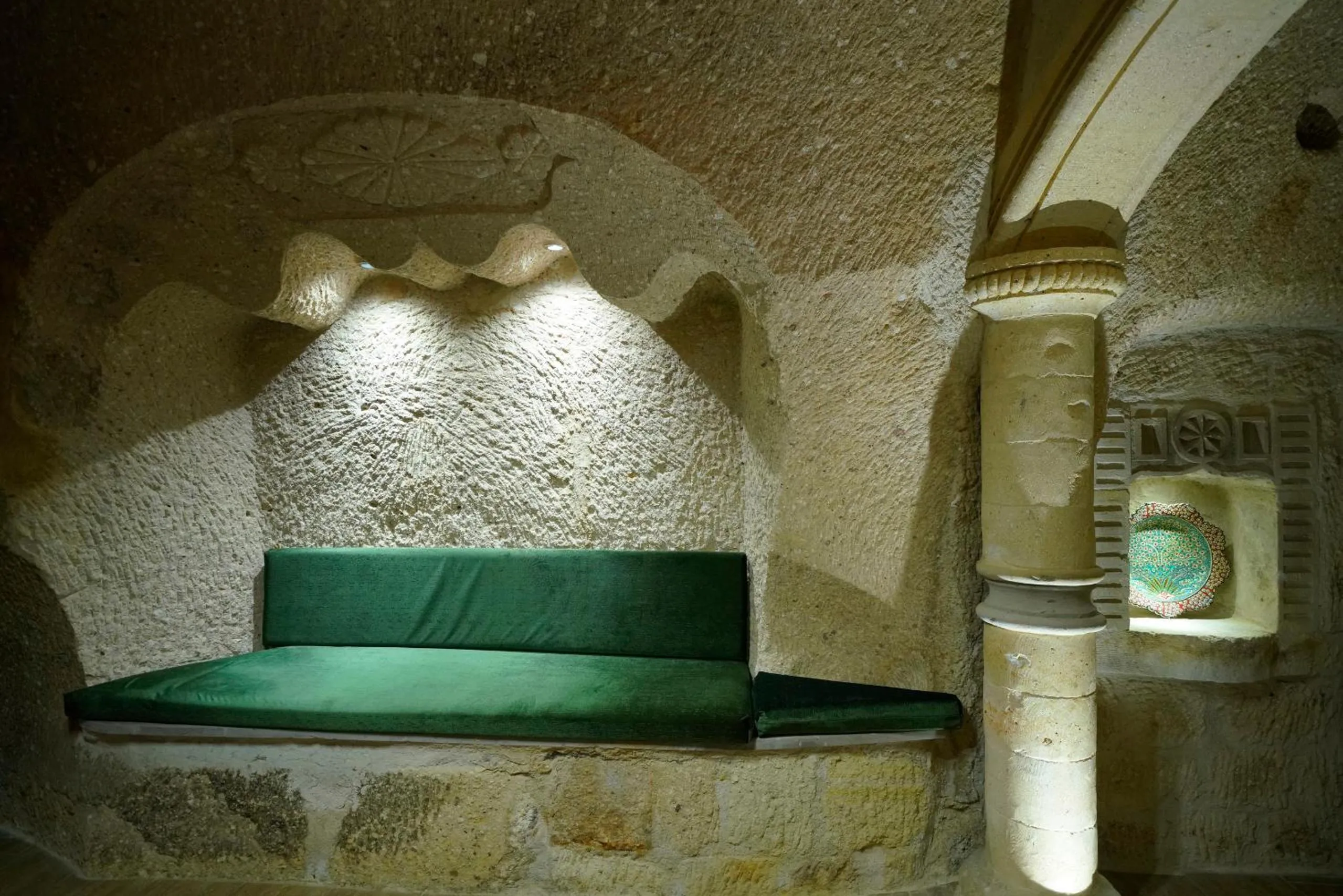Seating area in Holiday Cave Hotel