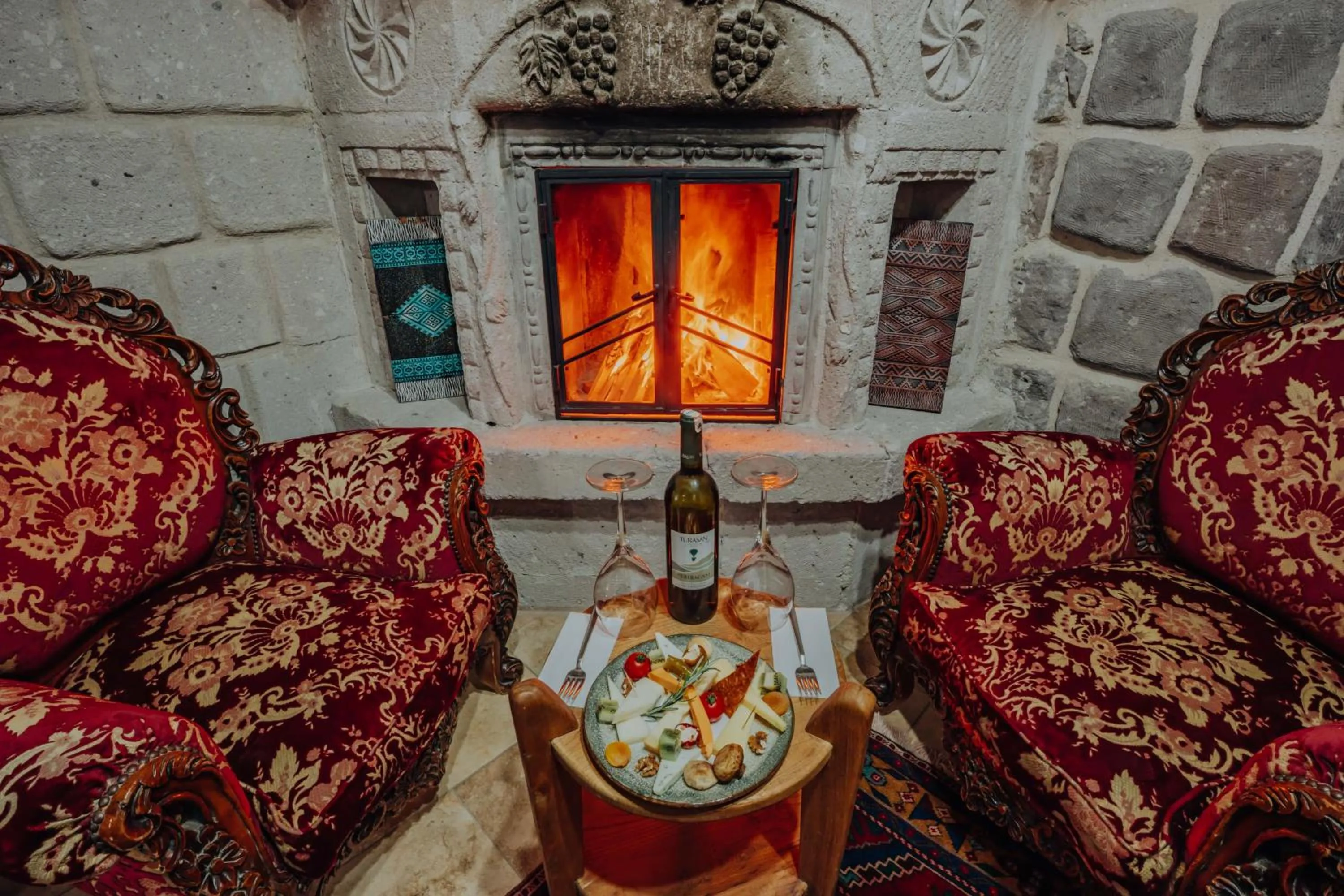 Seating area in Holiday Cave Hotel