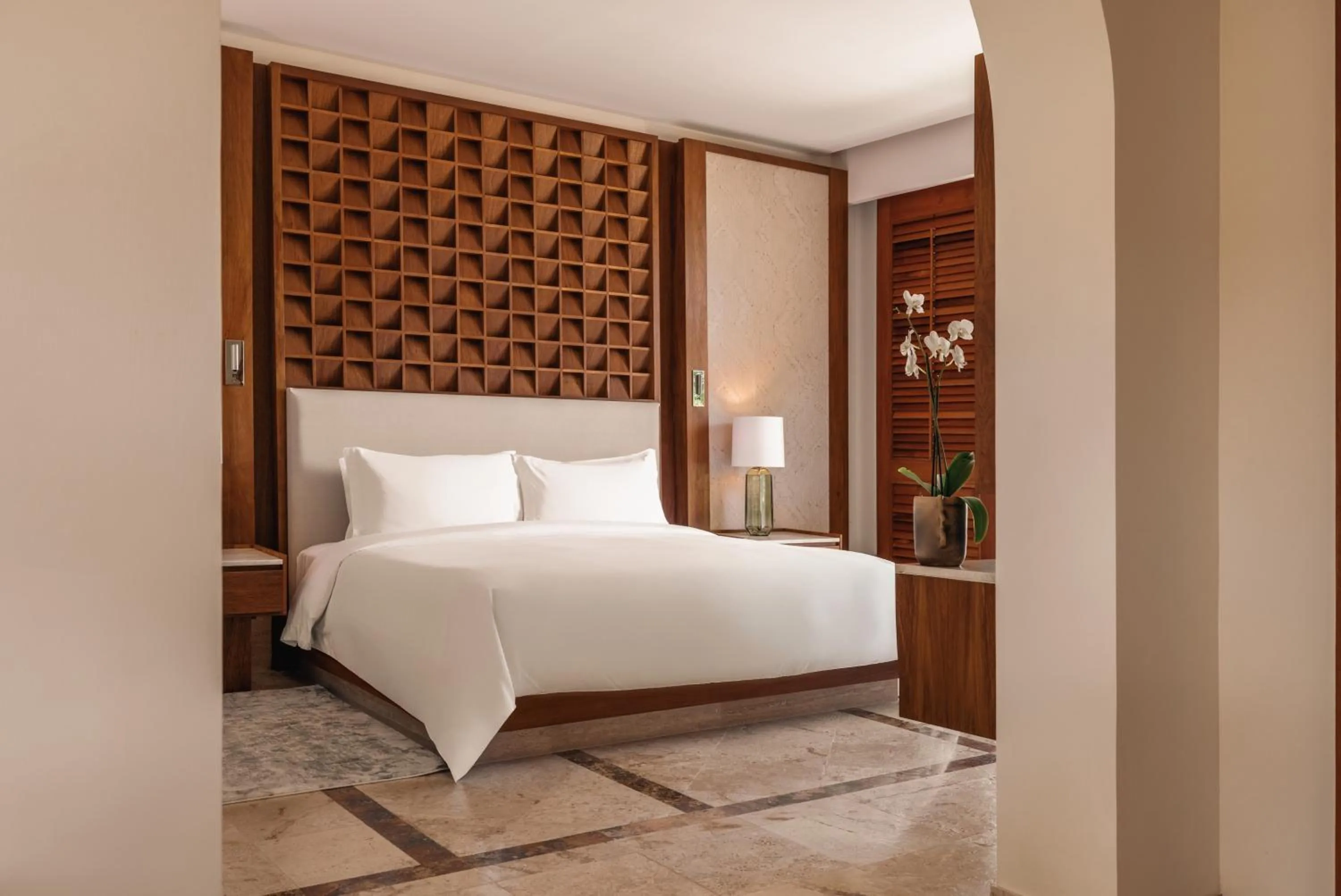 Bed in Paraiso de la Bonita Adult All-Inclusive, a Luxury Collection Resort