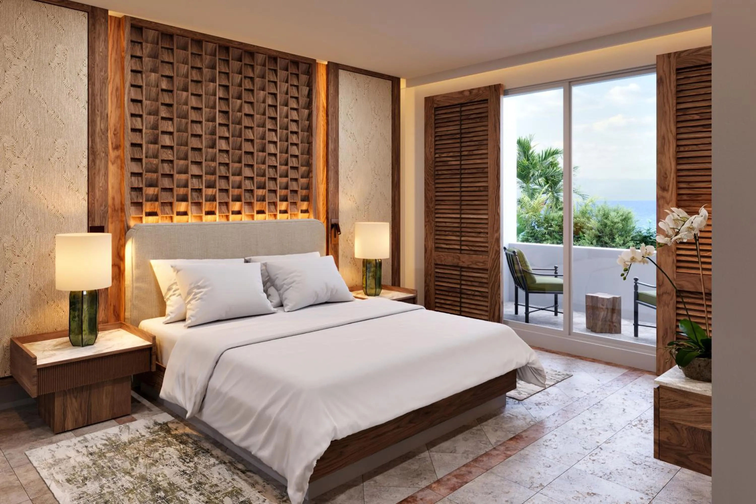 Bed in Paraiso de la Bonita Adult All-Inclusive, a Luxury Collection Resort