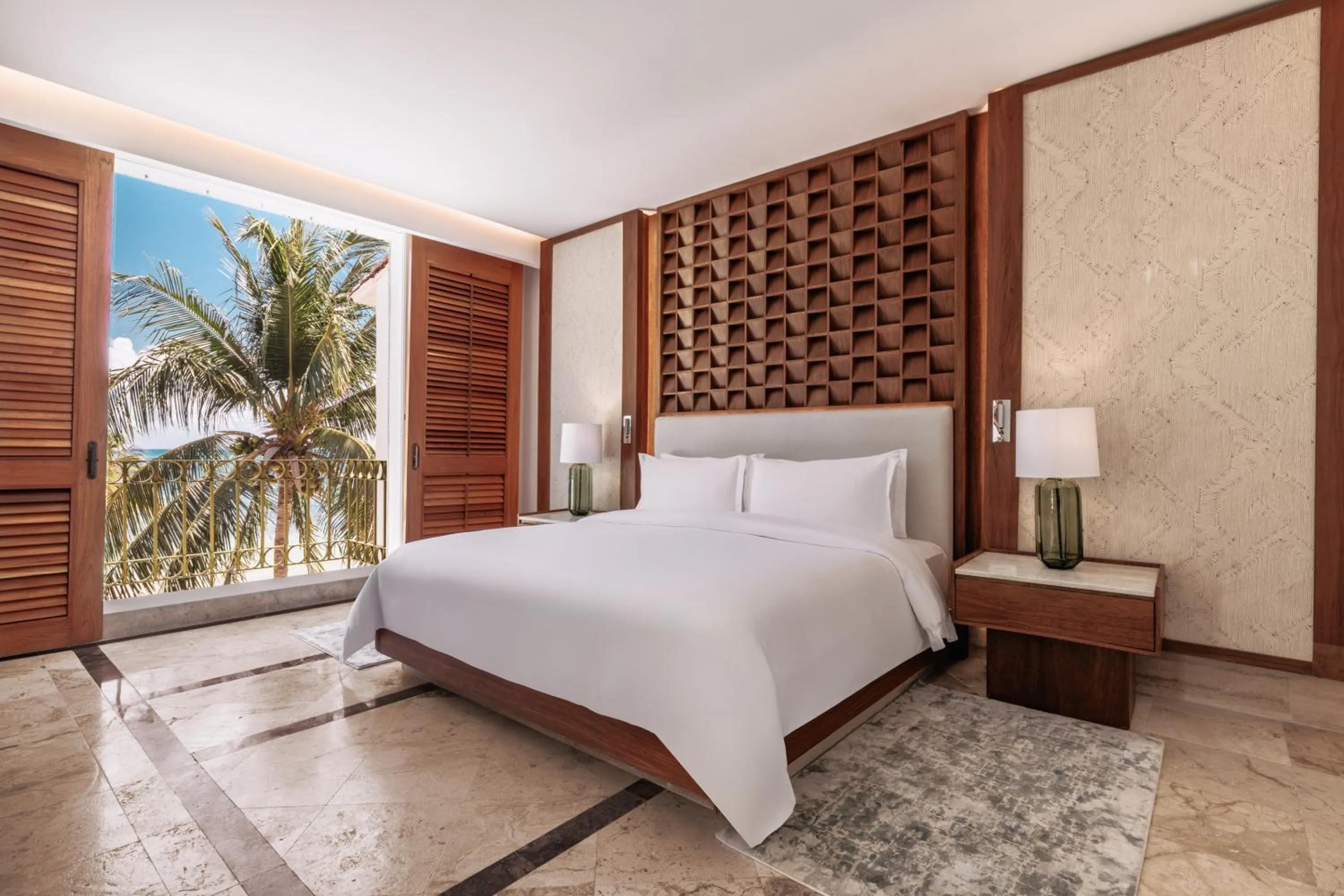 Bed in Paraiso de la Bonita Adult All-Inclusive, a Luxury Collection Resort