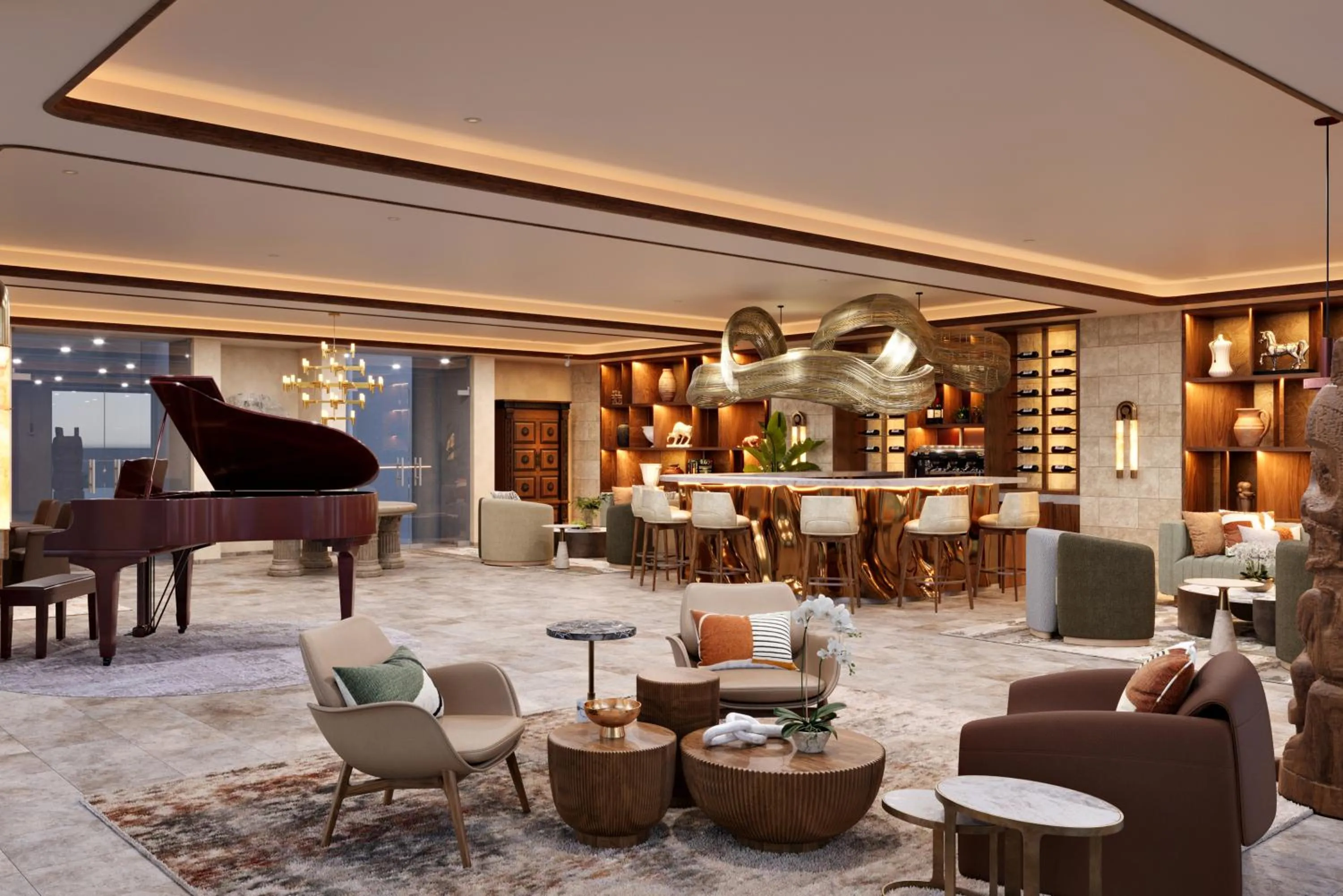 Lounge or bar in Paraiso de la Bonita Adult All-Inclusive, a Luxury Collection Resort