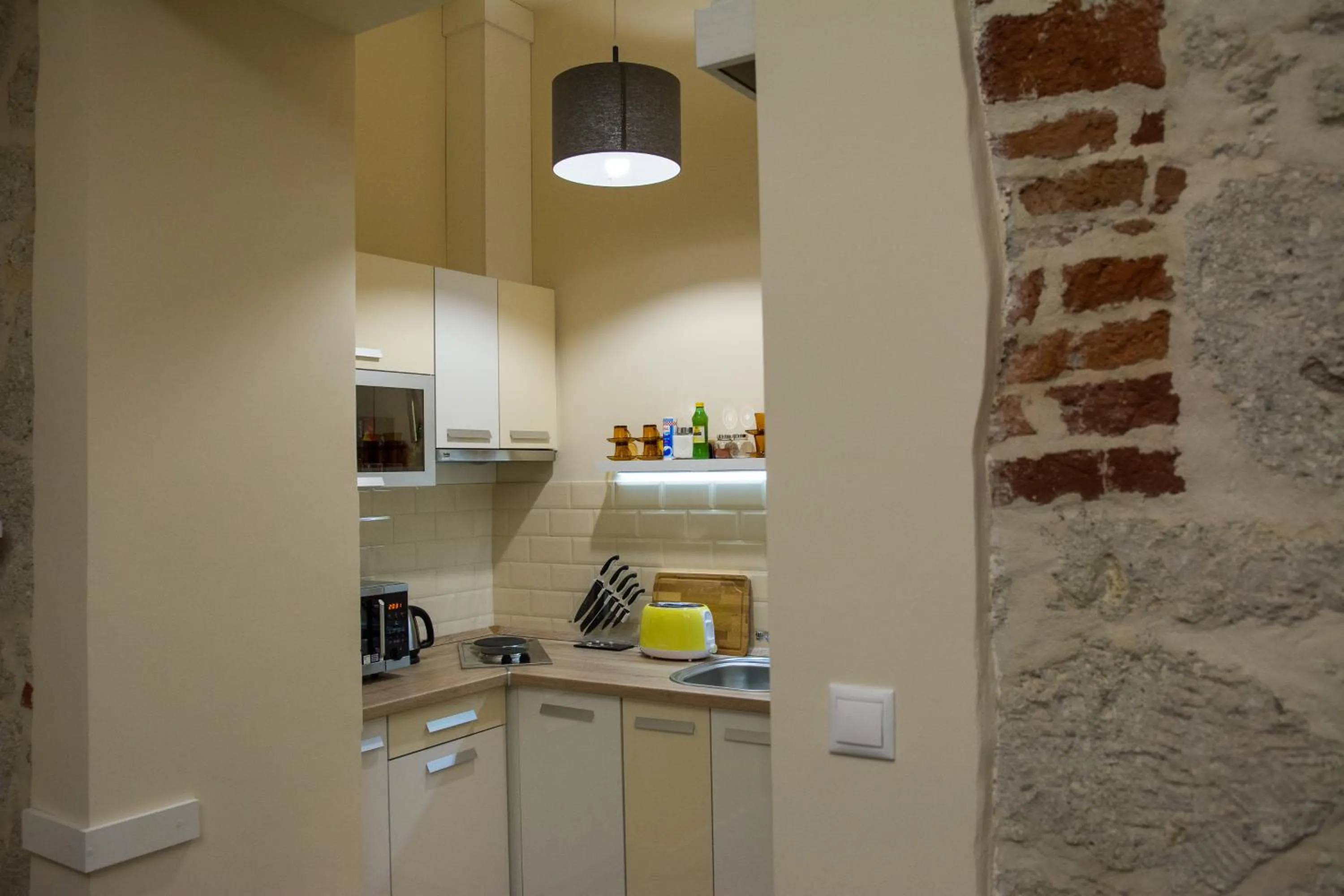 Kitchen or kitchenette in Zora Apartman