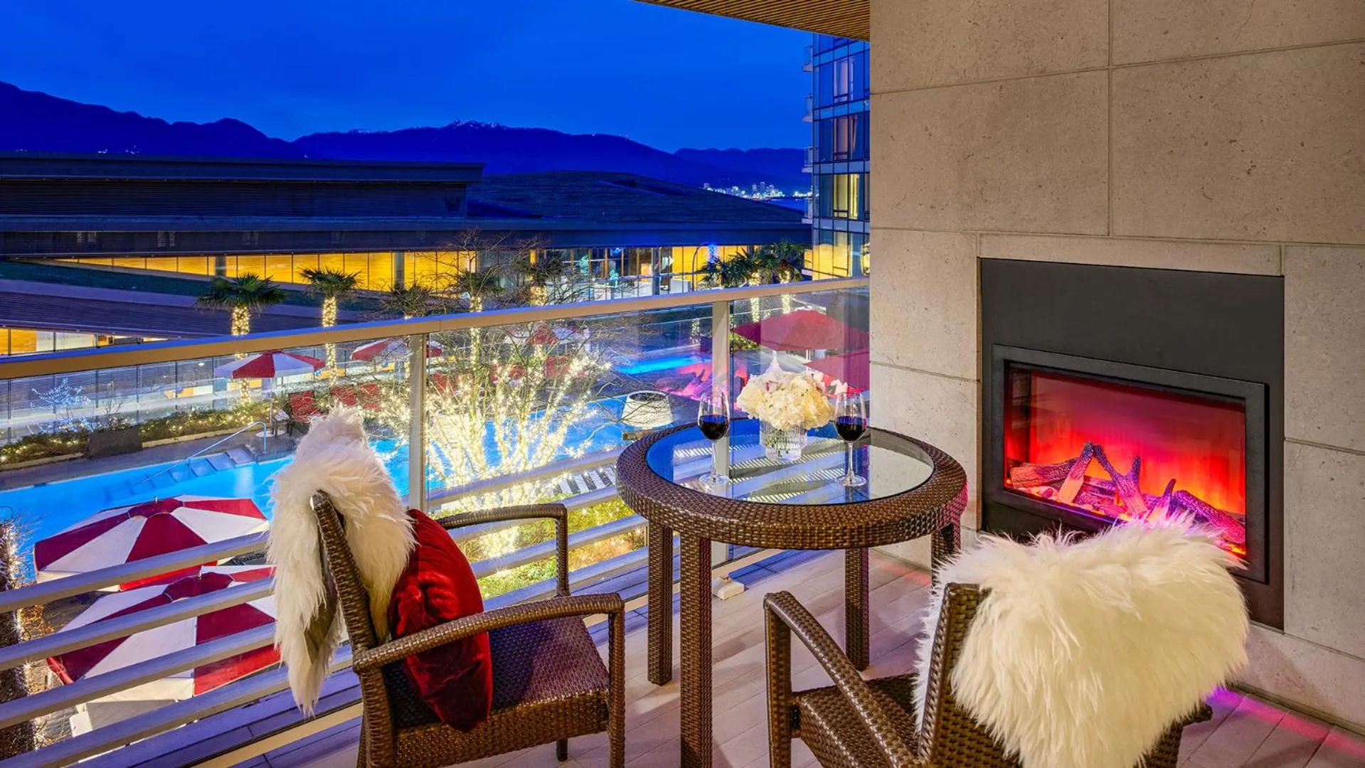Pool view in Fairmont Pacific Rim