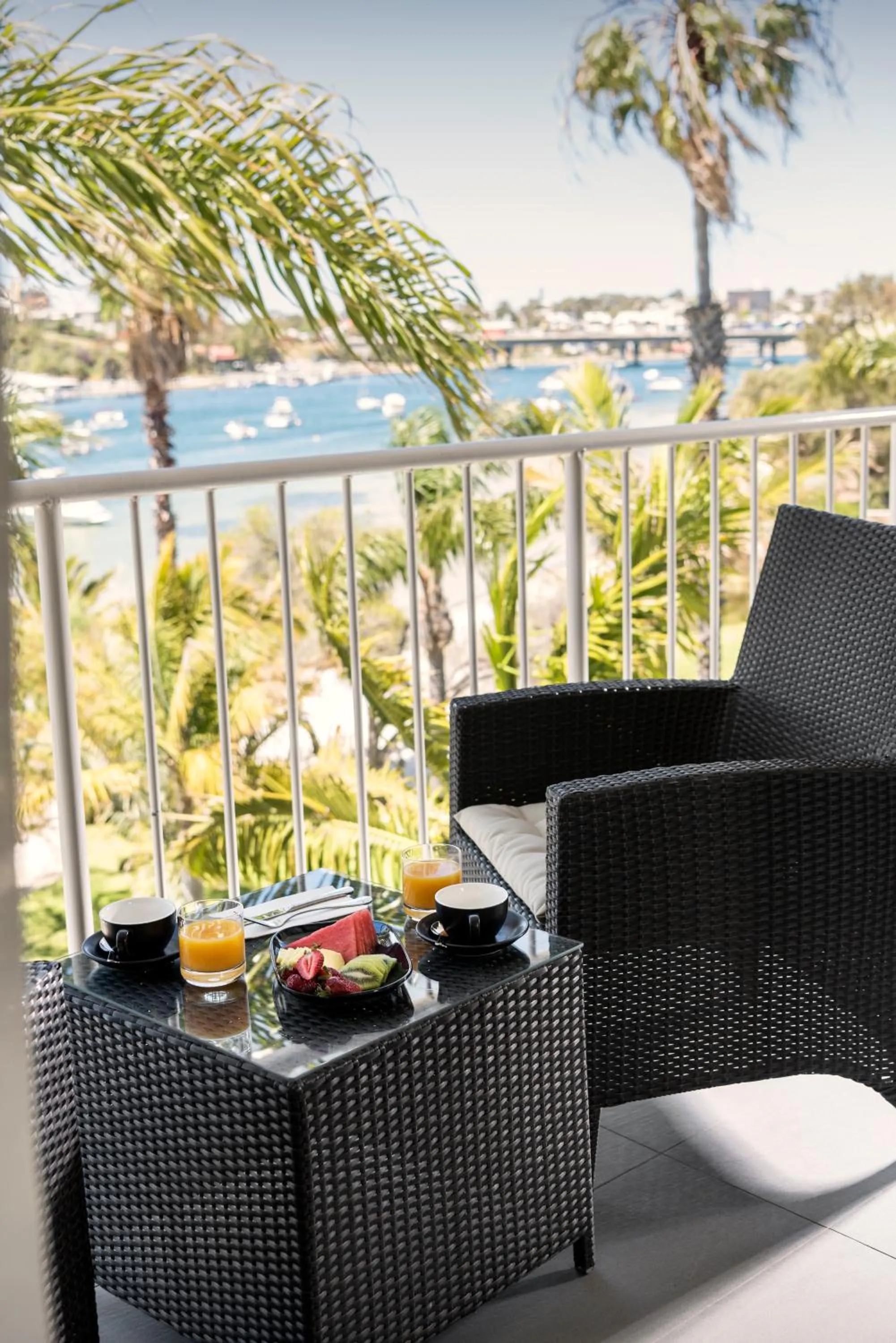 Patio in Pier 21 Riverside Apartment Hotel