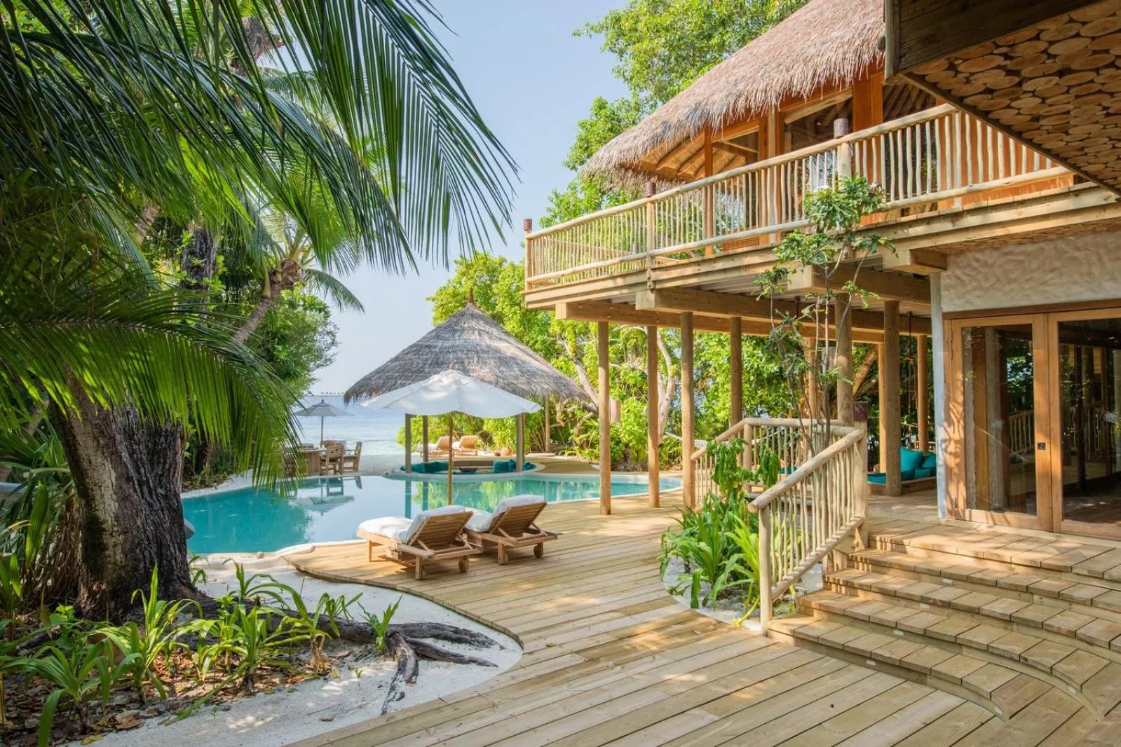 Pool view in Soneva Fushi