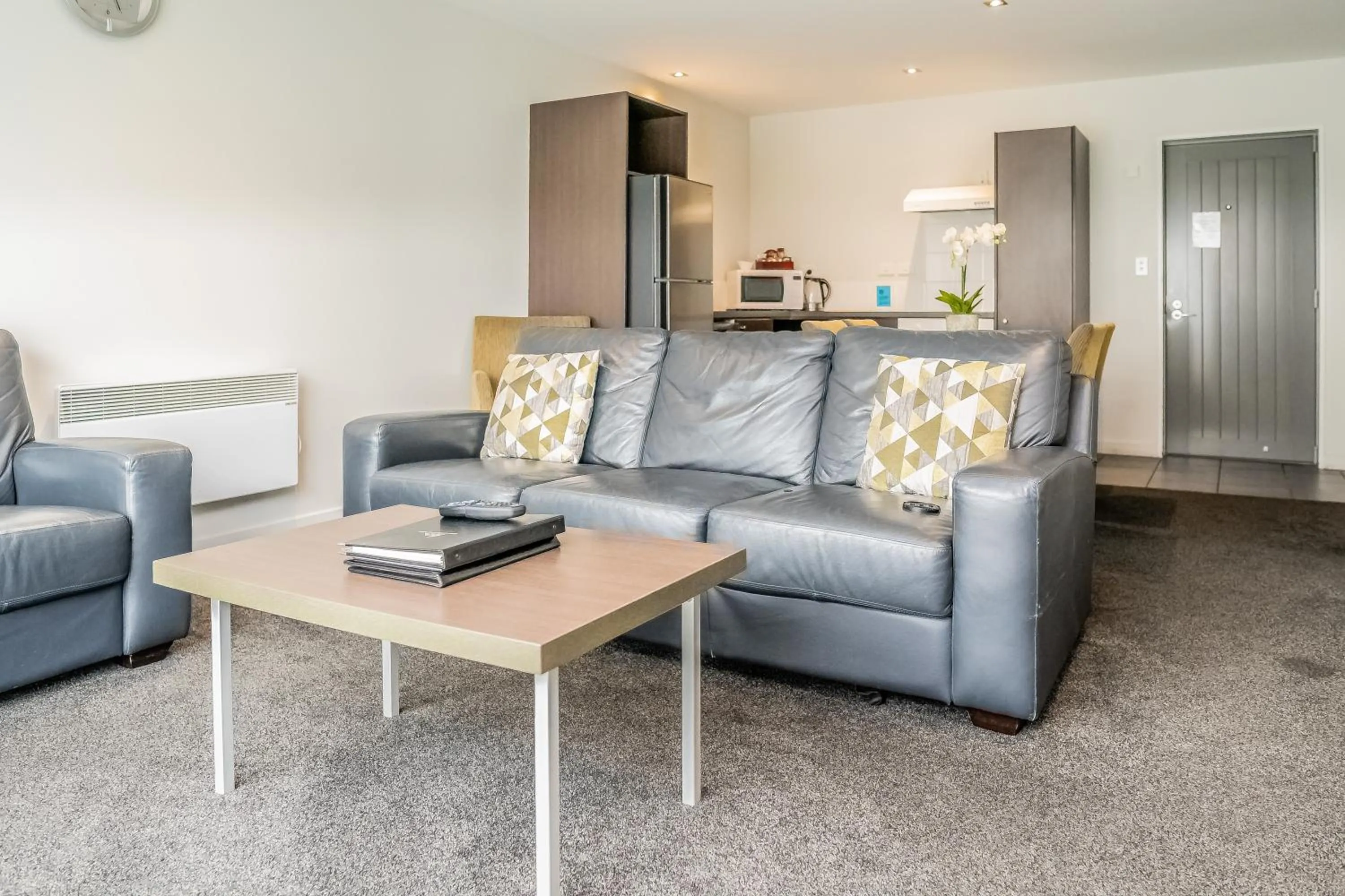 Living room in Airport Christchurch Motel