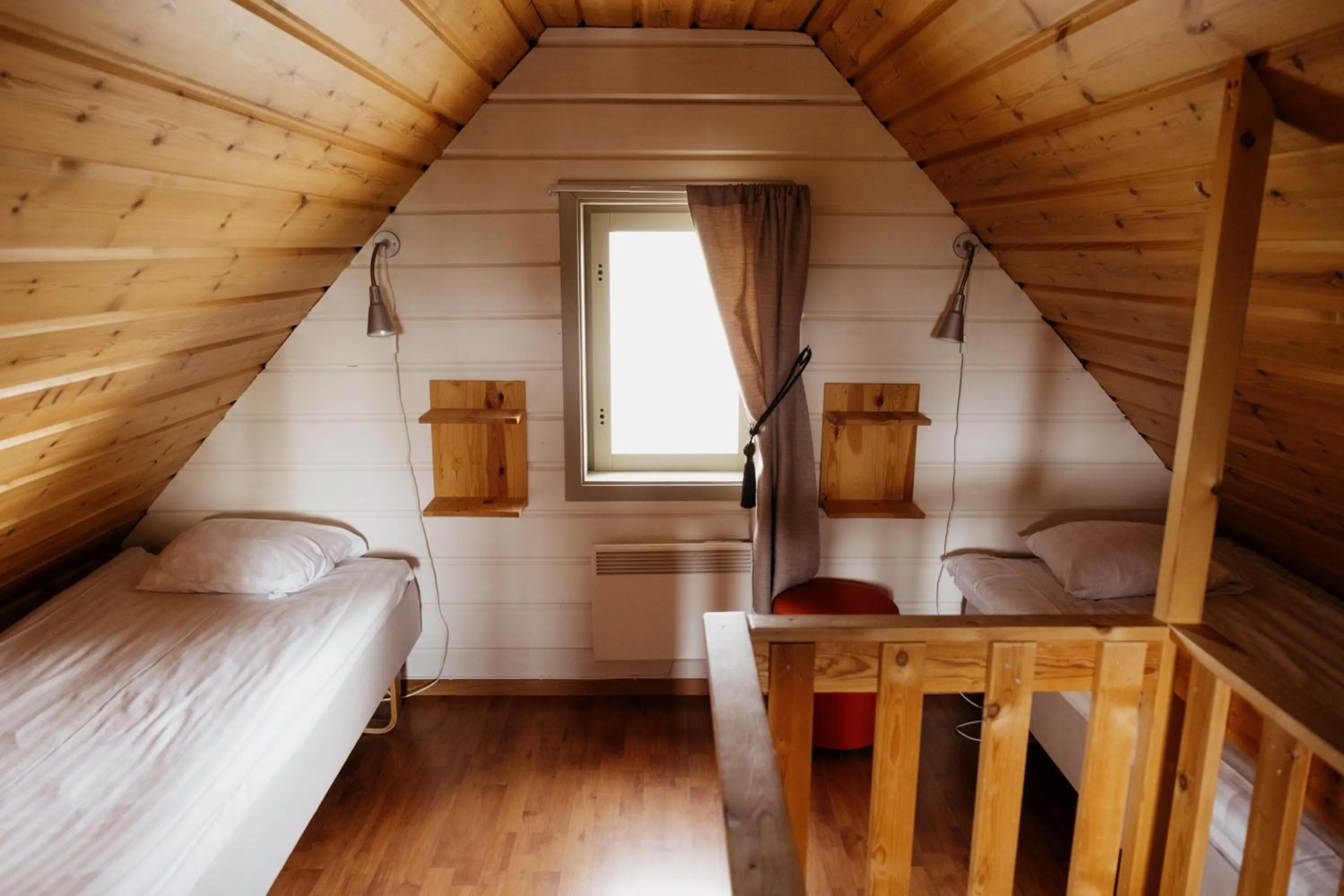 Photo of the whole room, Bed in Abisko Mountain Lodge