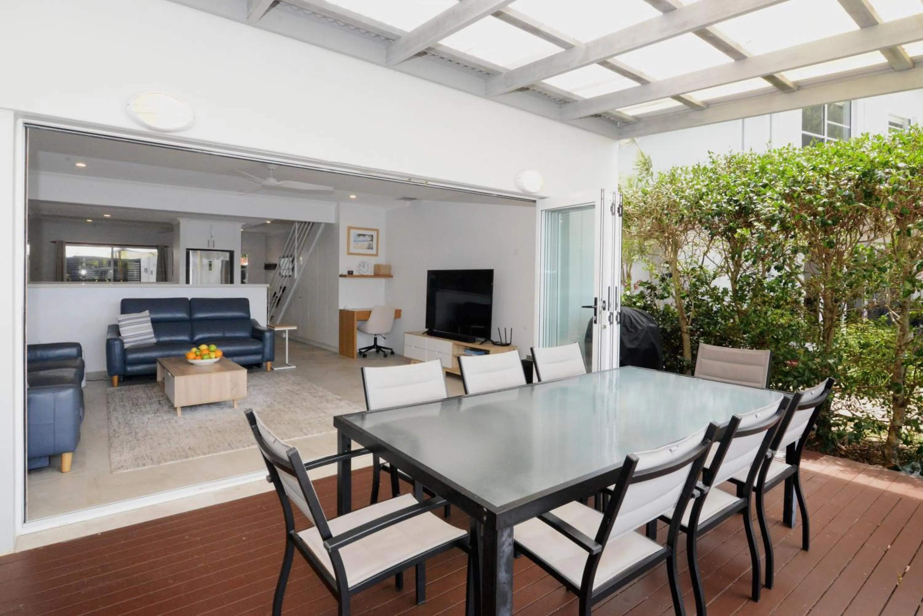 Patio in Noosa Entrance Waterfront Resort