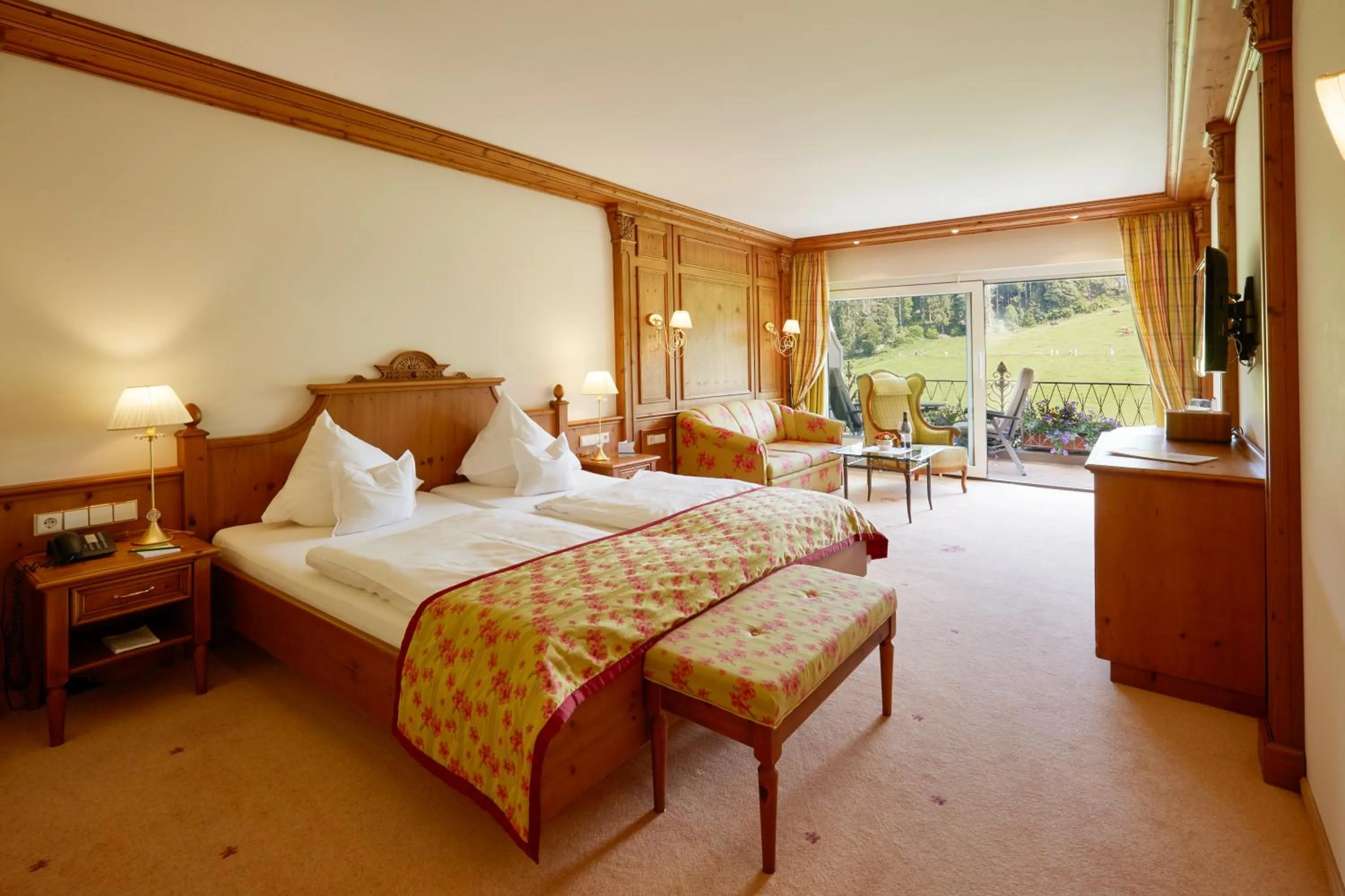 Balcony/Terrace, Bed in Hotel Kesslermühle