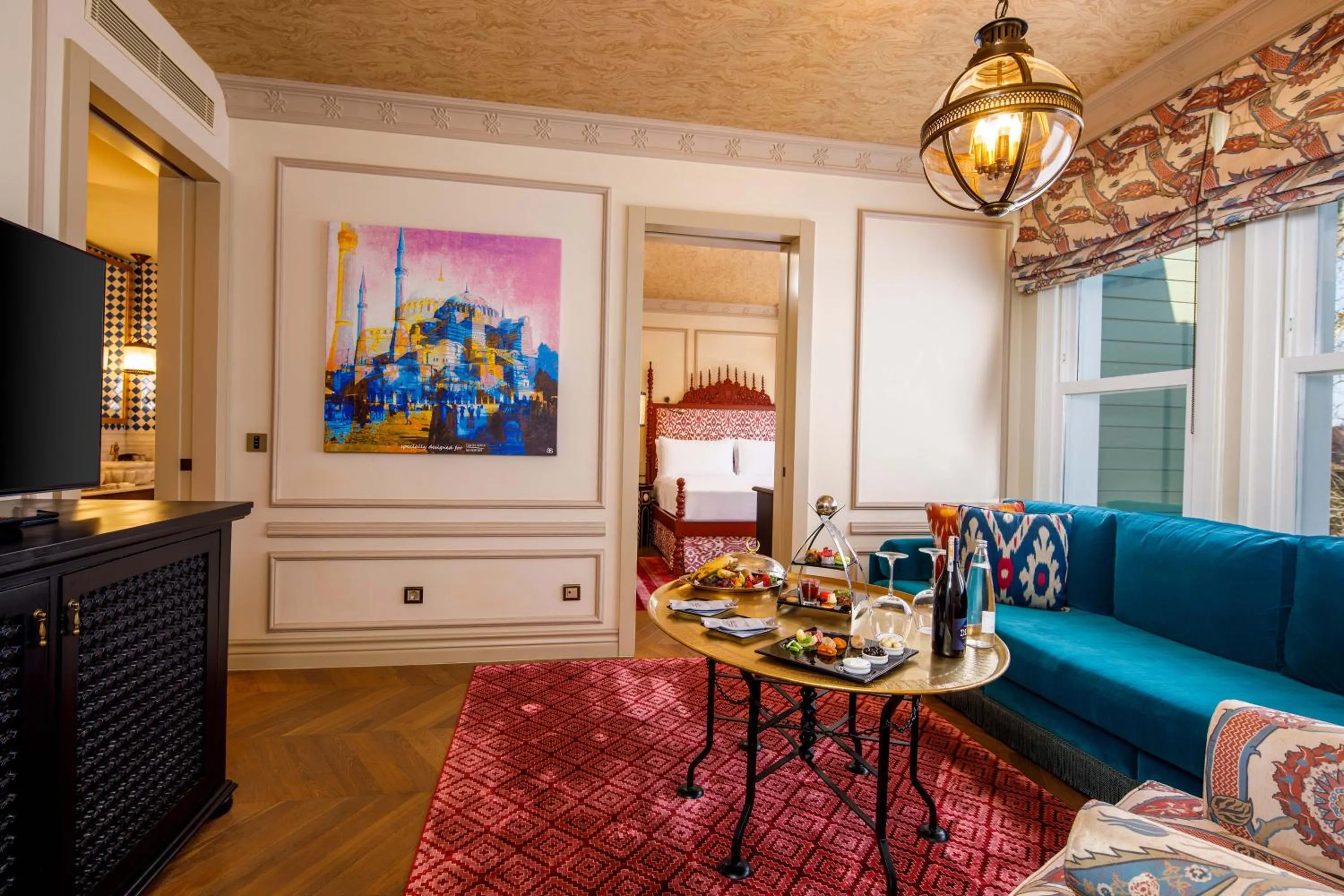 Seating area in Hagia Sofia Mansions Istanbul, Curio Collection by Hilton