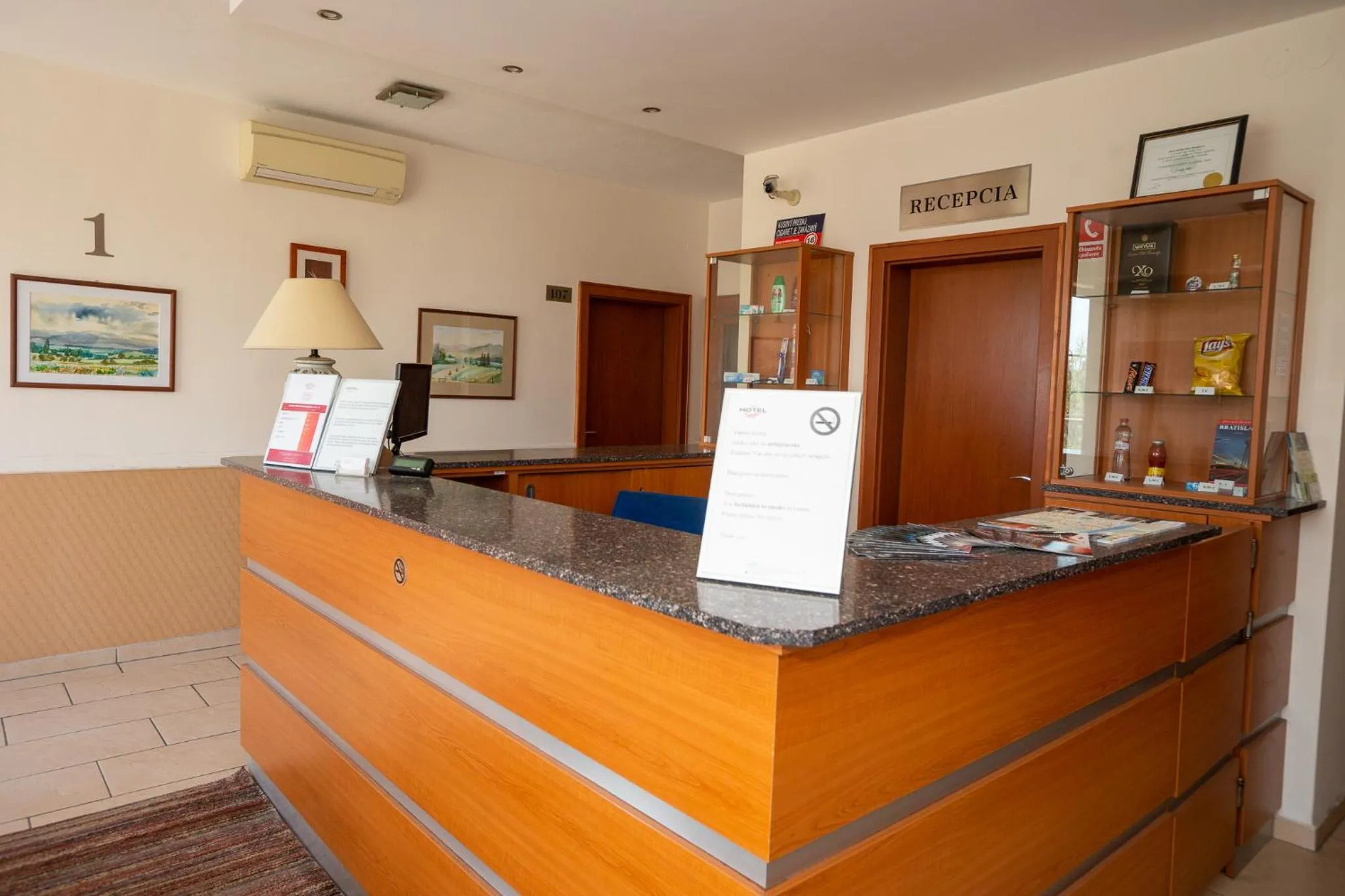 Lobby or reception in Hotel Dominika