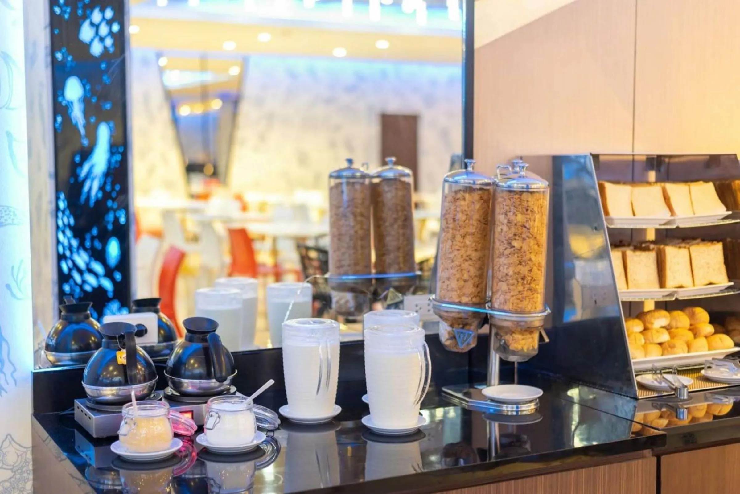 Buffet breakfast in Rodina Beach Hotel