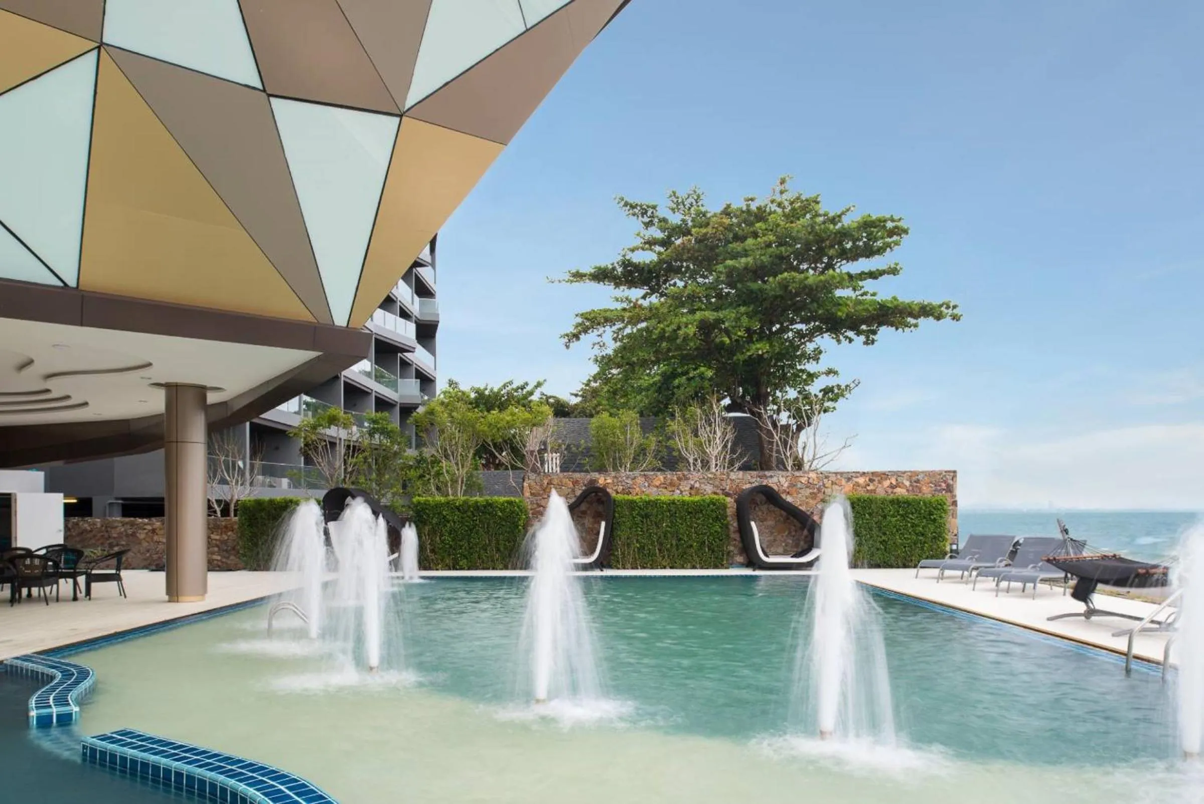 Pool view in Rodina Beach Hotel