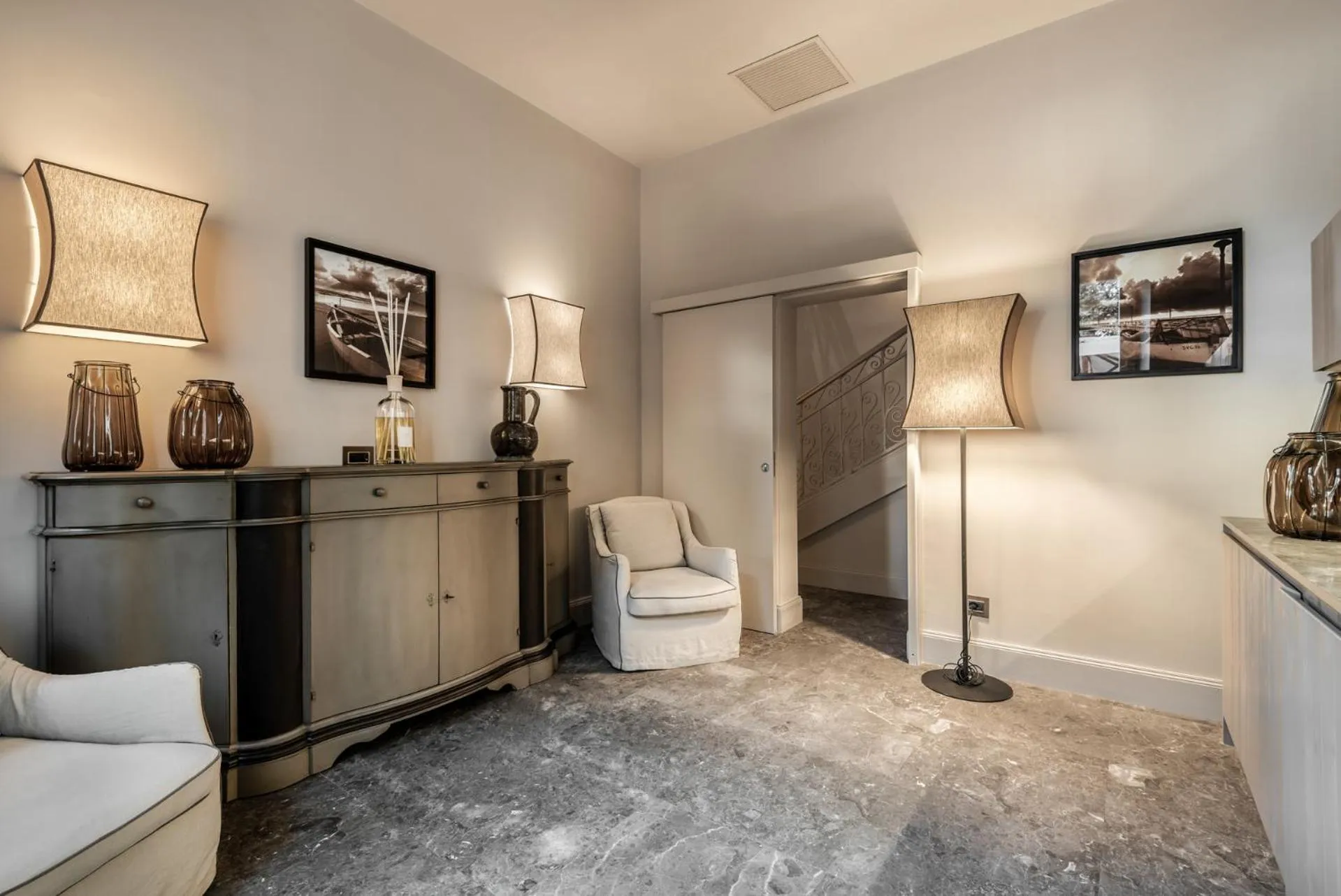 Seating area in Villa Grey