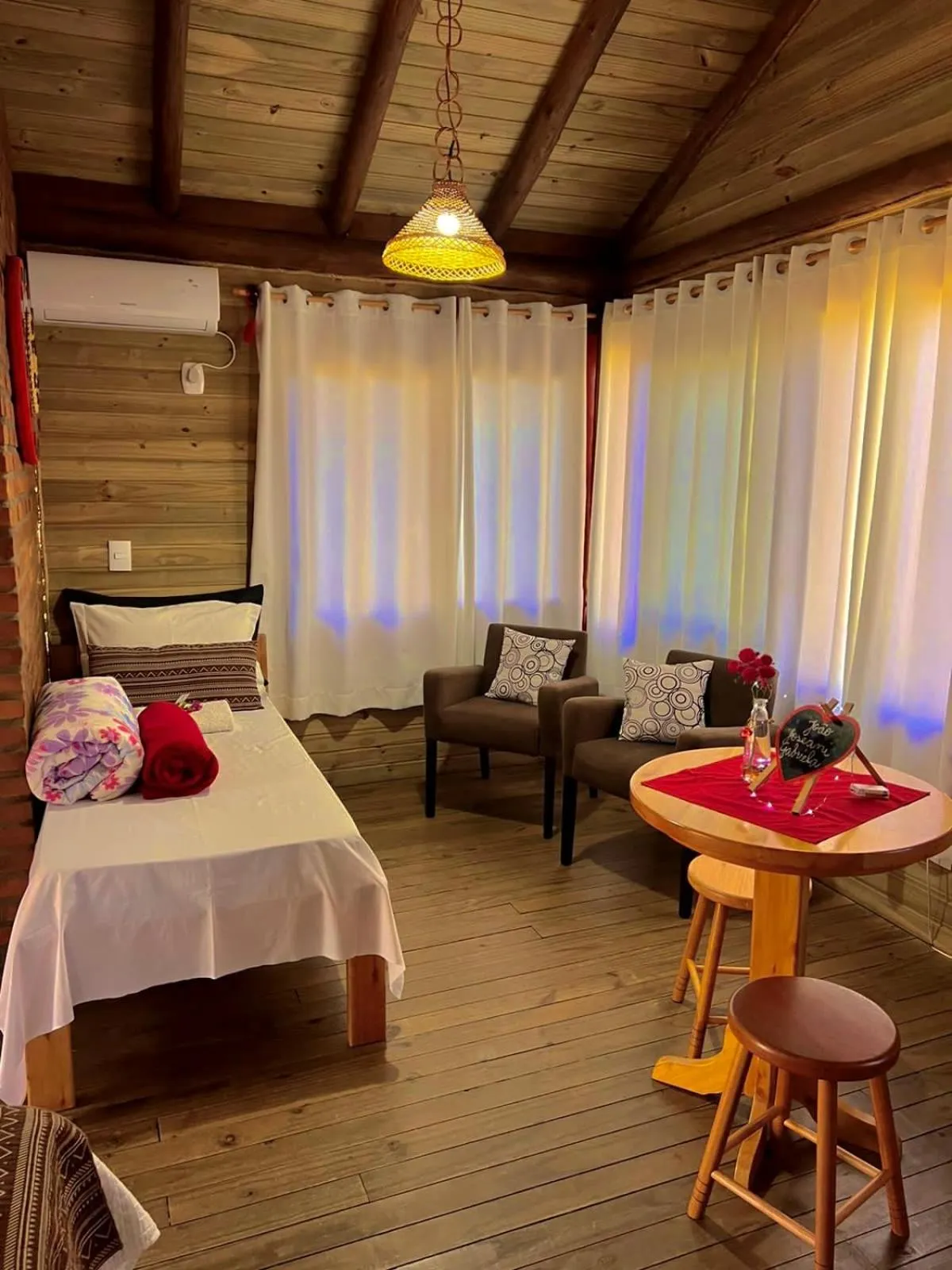 Bed in Pousada & Camping Nativos dos Canyons