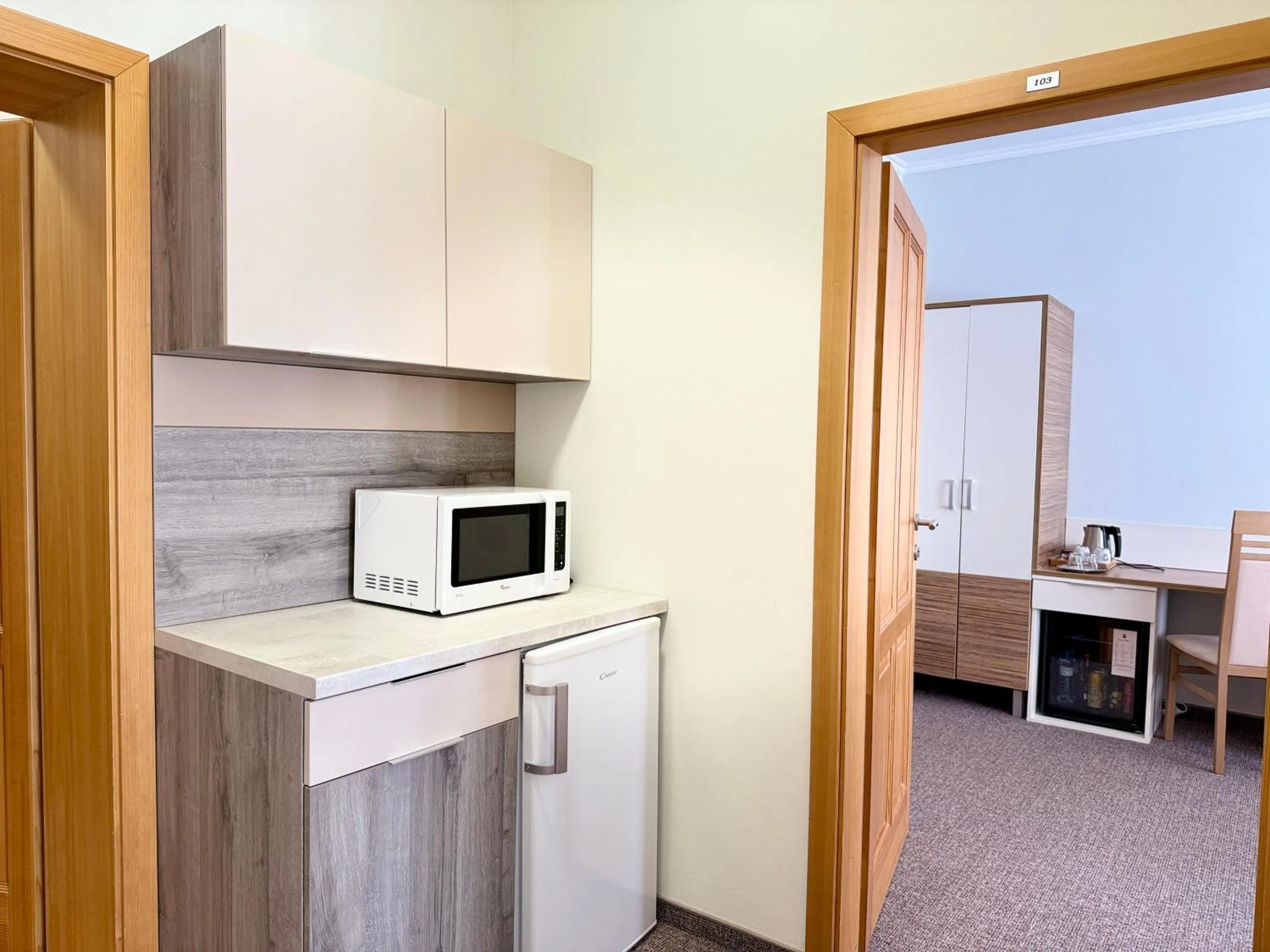 Kitchen or kitchenette in Penzión Hradbová Old Town Residence & SPA