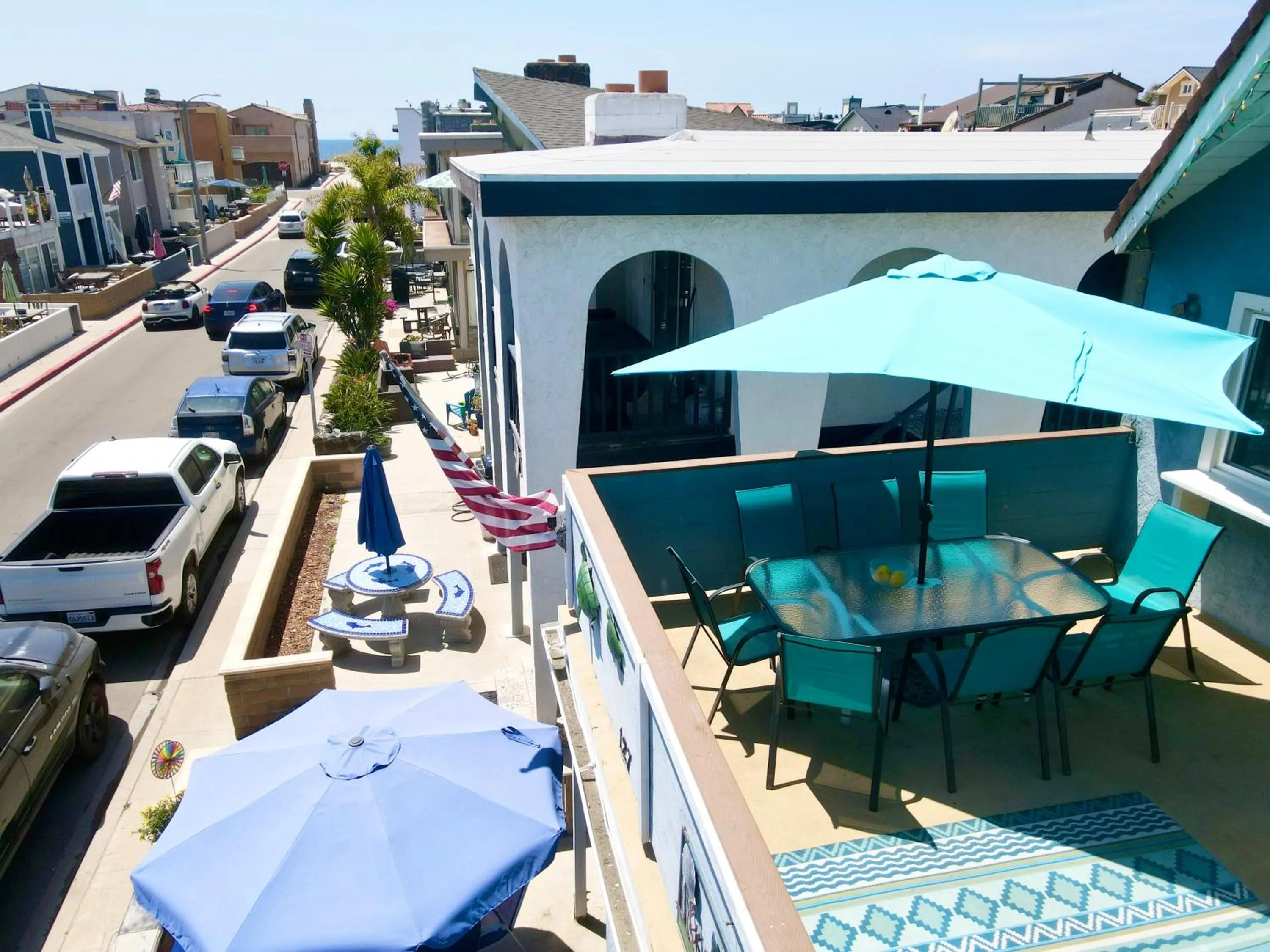 Balcony/Terrace in Sweet Beach Duplex