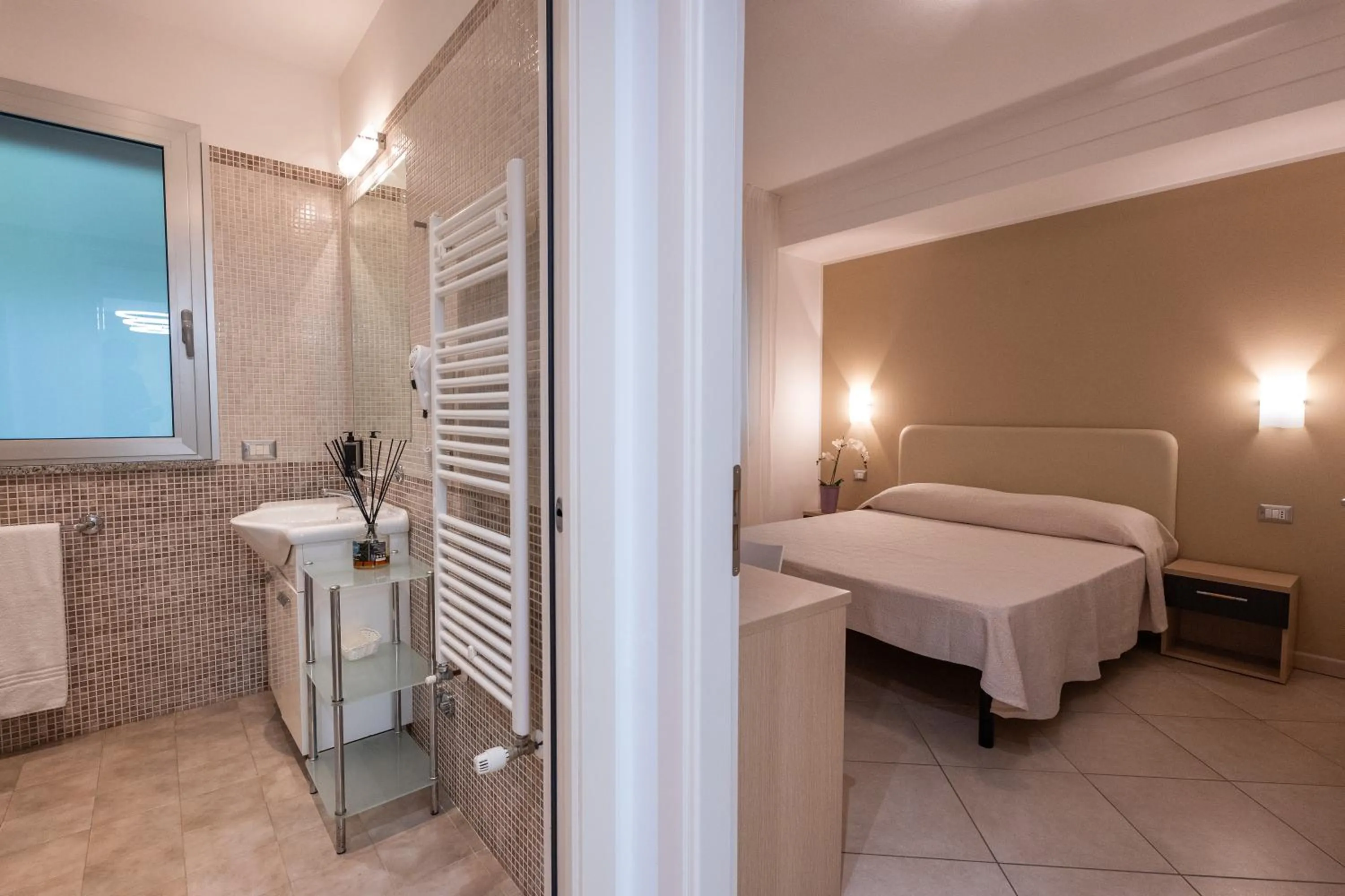 Bathroom, Bed in Residence Perla