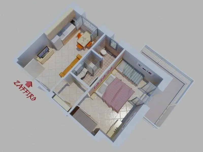 Floor plan, Bed in Residence Perla