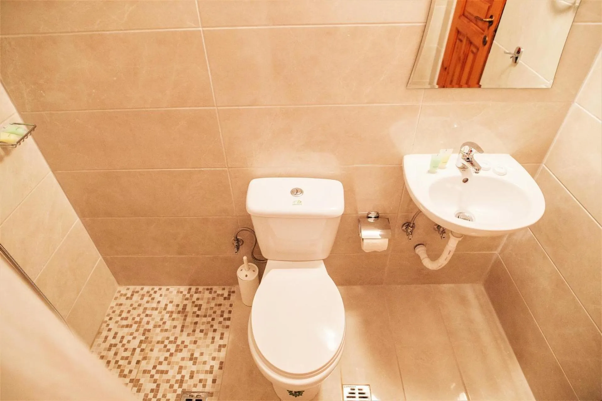 Bathroom in Corfu Aquamarine Hotel