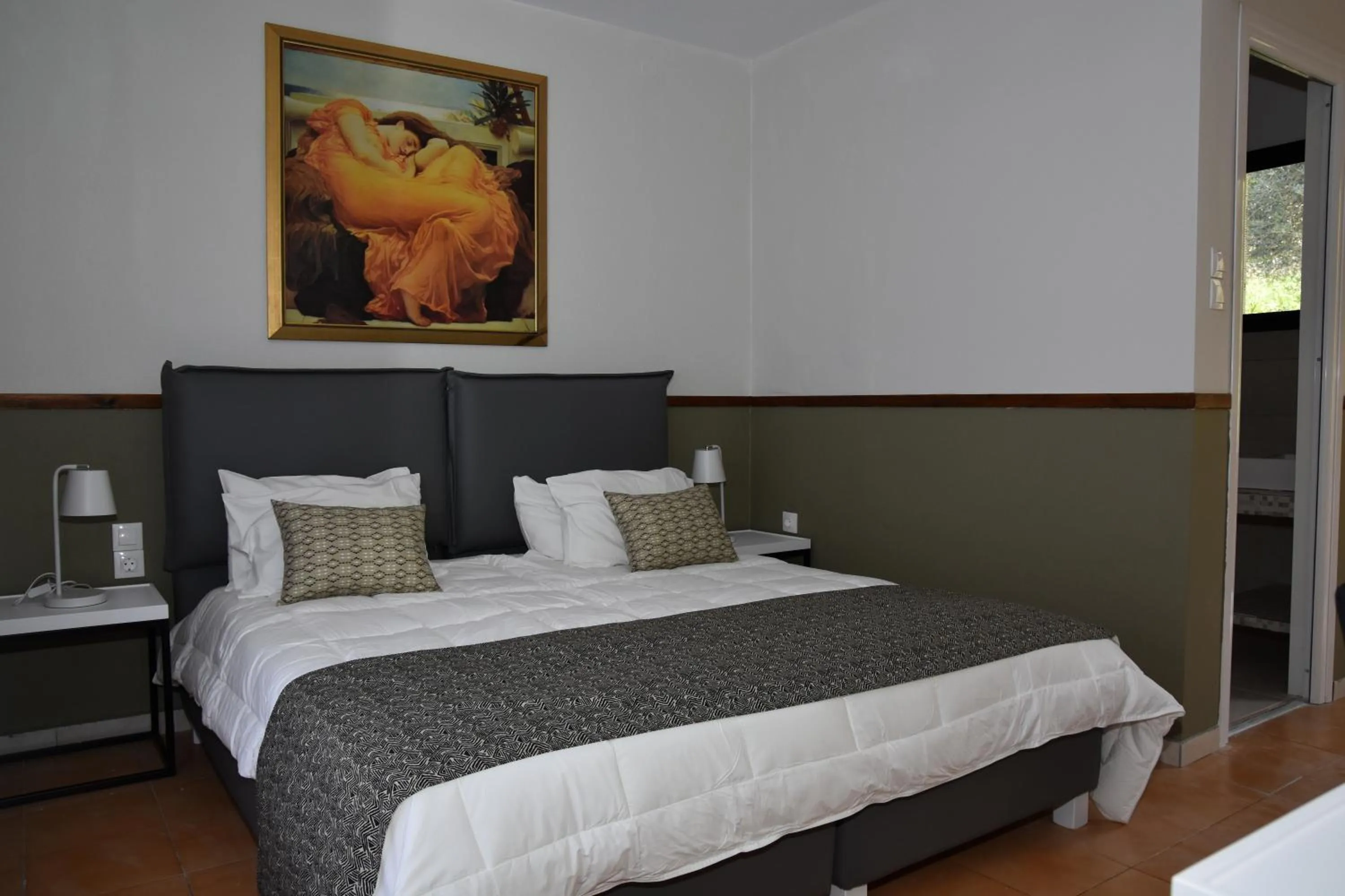 Bed in Corfu Aquamarine Hotel