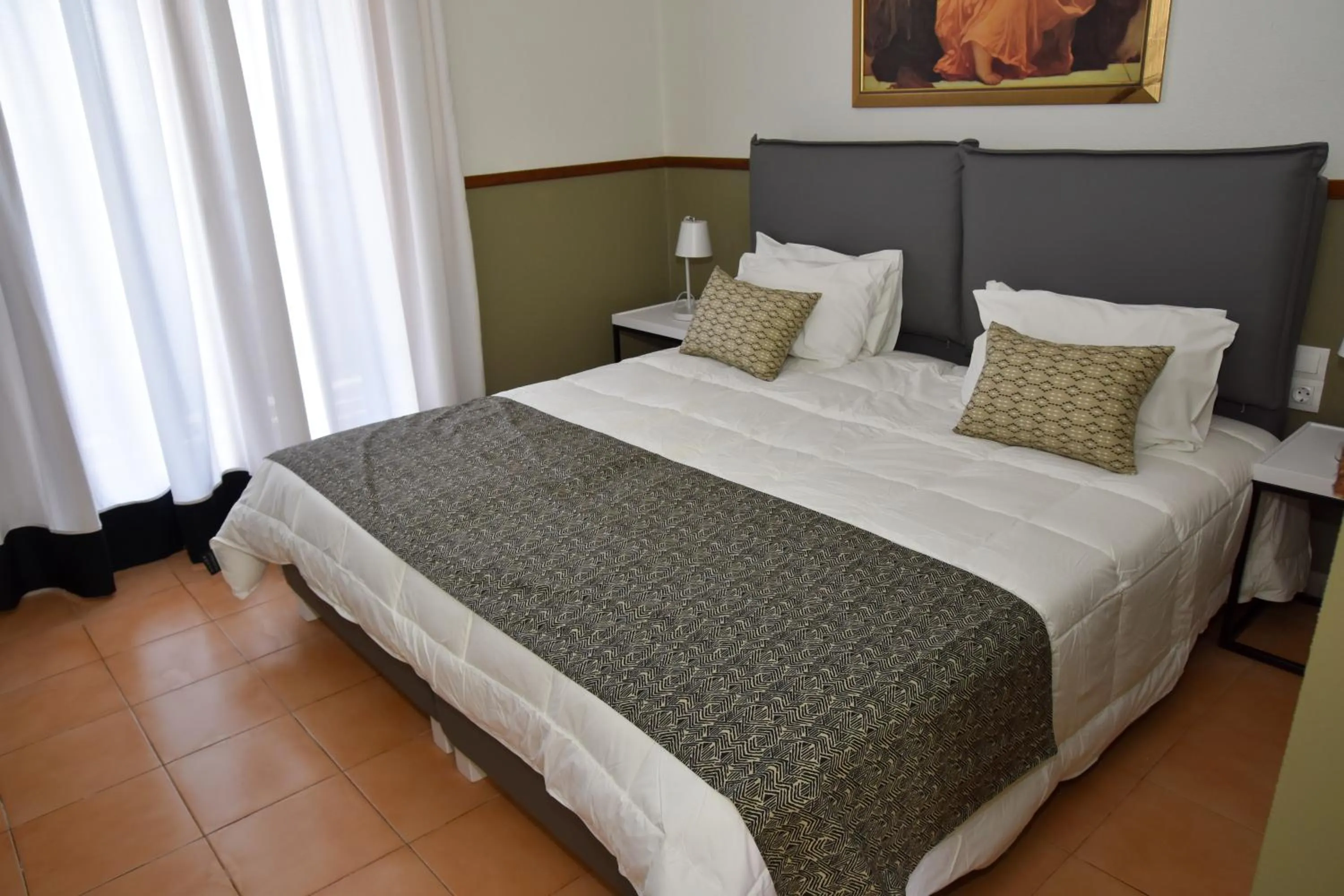 Bed in Corfu Aquamarine Hotel