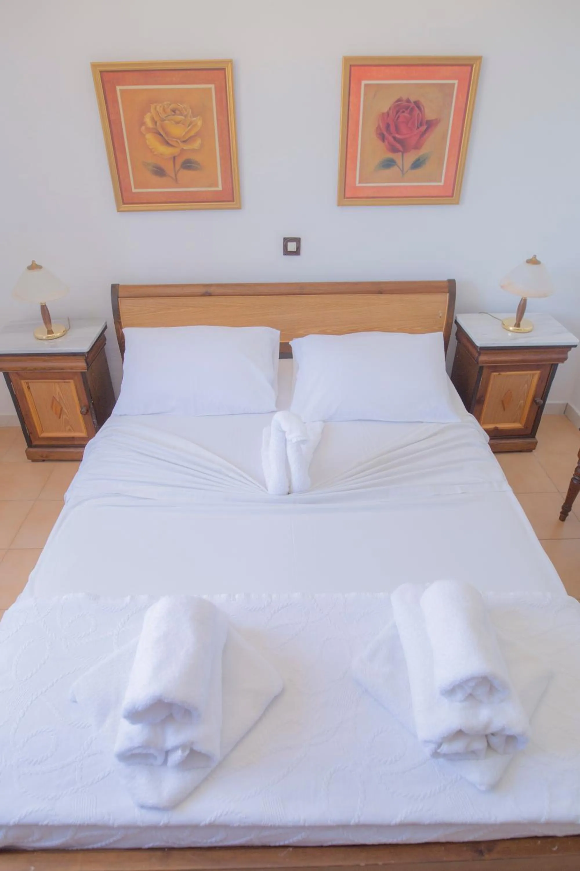 Bed in Corfu Aquamarine Hotel