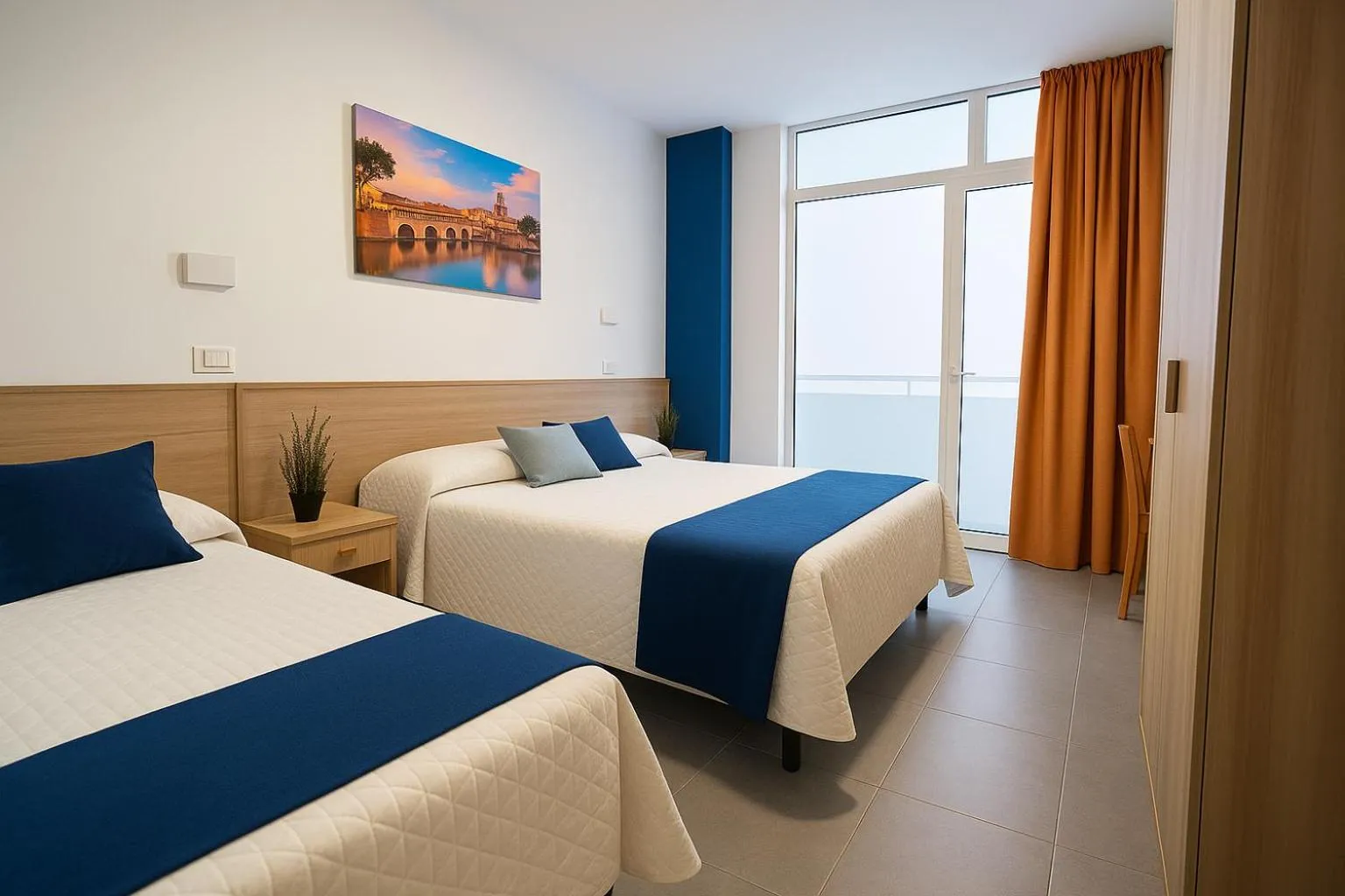 Bed in Hotel Aldebaran