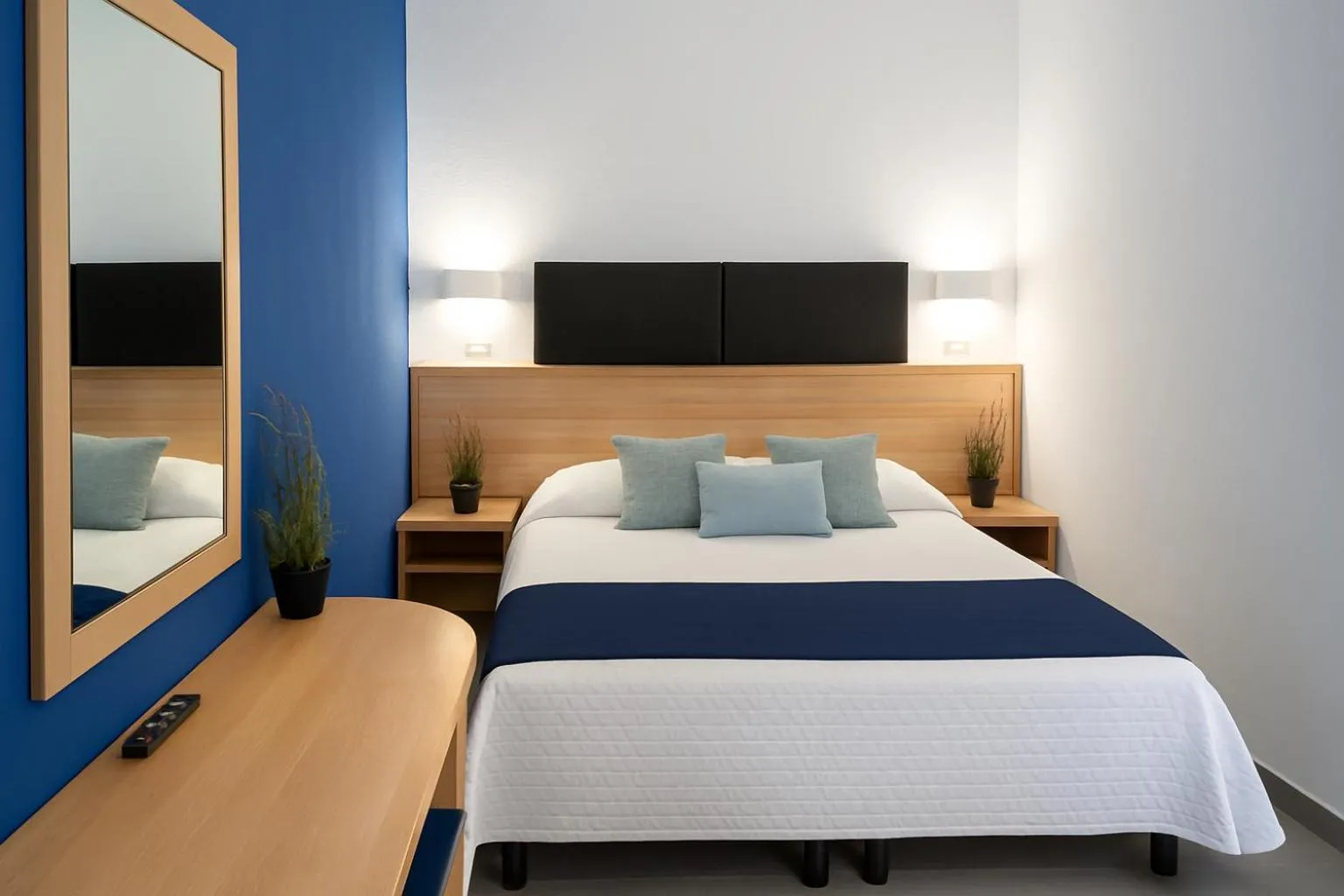 Bed in Hotel Aldebaran