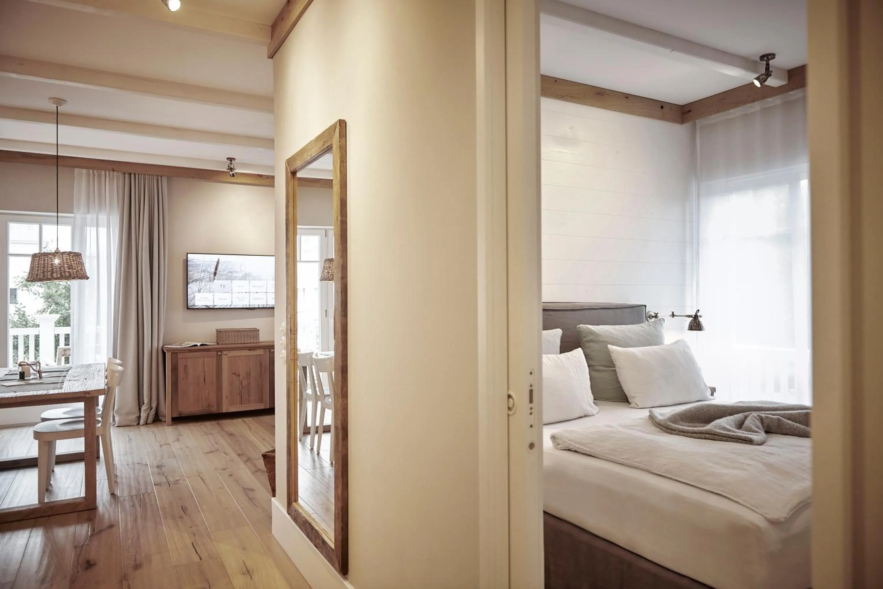 Bed in The Cozy Hotel & Lofts Timmendorfer Strand