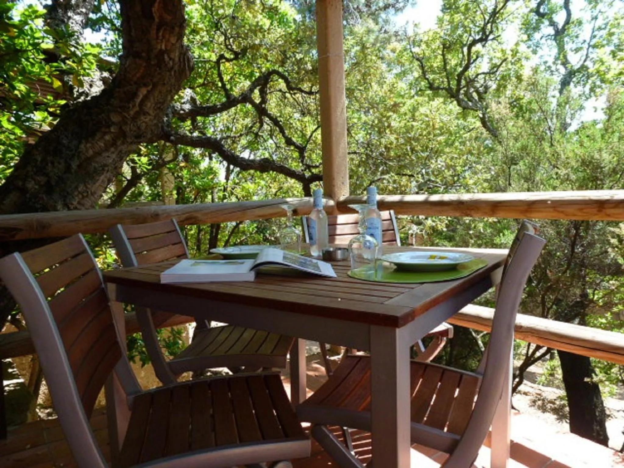 Balcony/Terrace in Bungalows Du Maquis