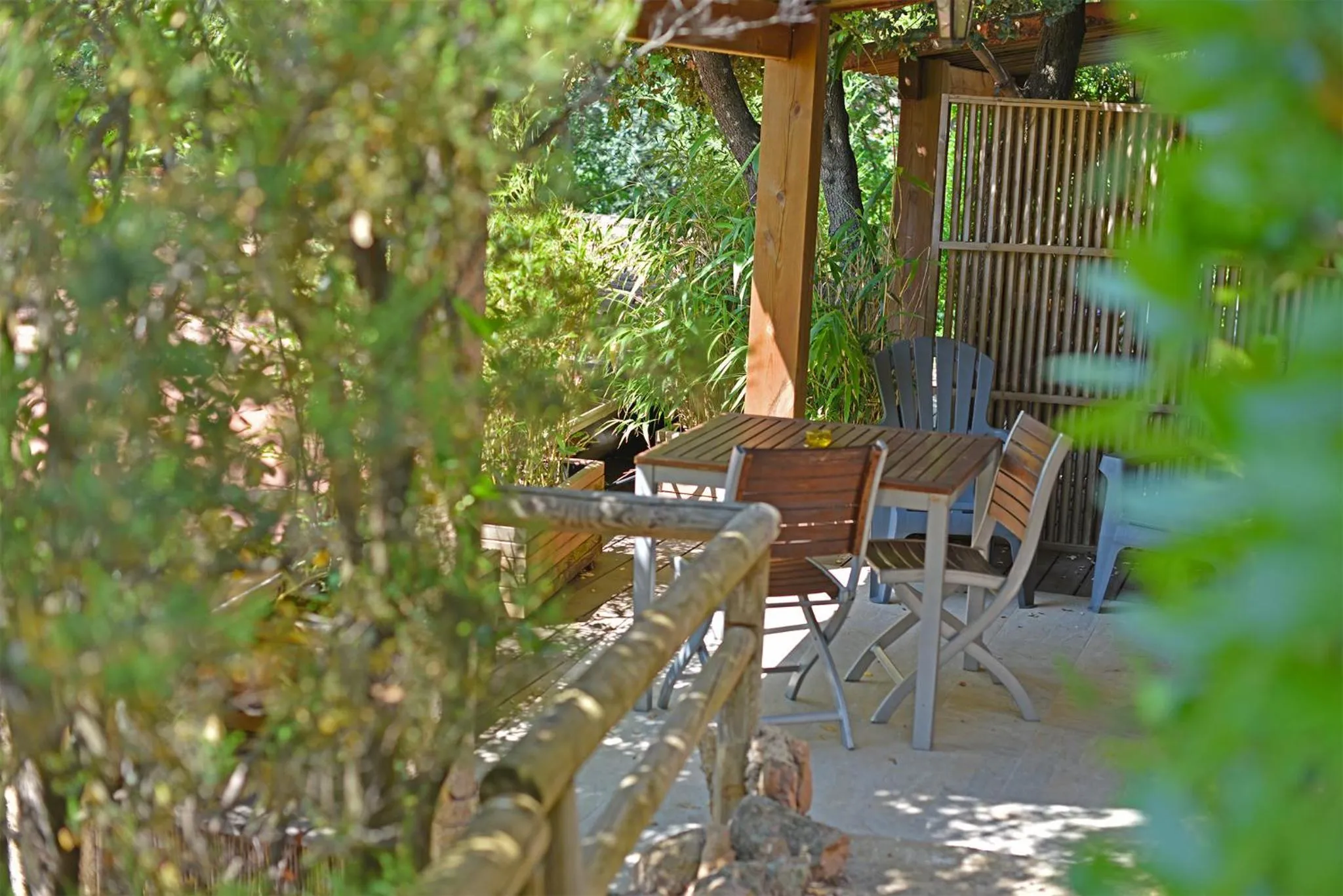 Patio in Bungalows Du Maquis