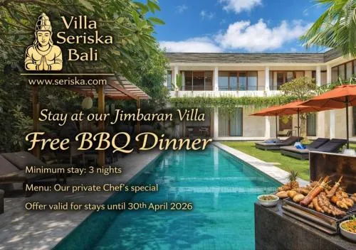 Villa Seriska Jimbaran - Spacious 5BR Private Pool Villa with Private Cook, Spa & Tour