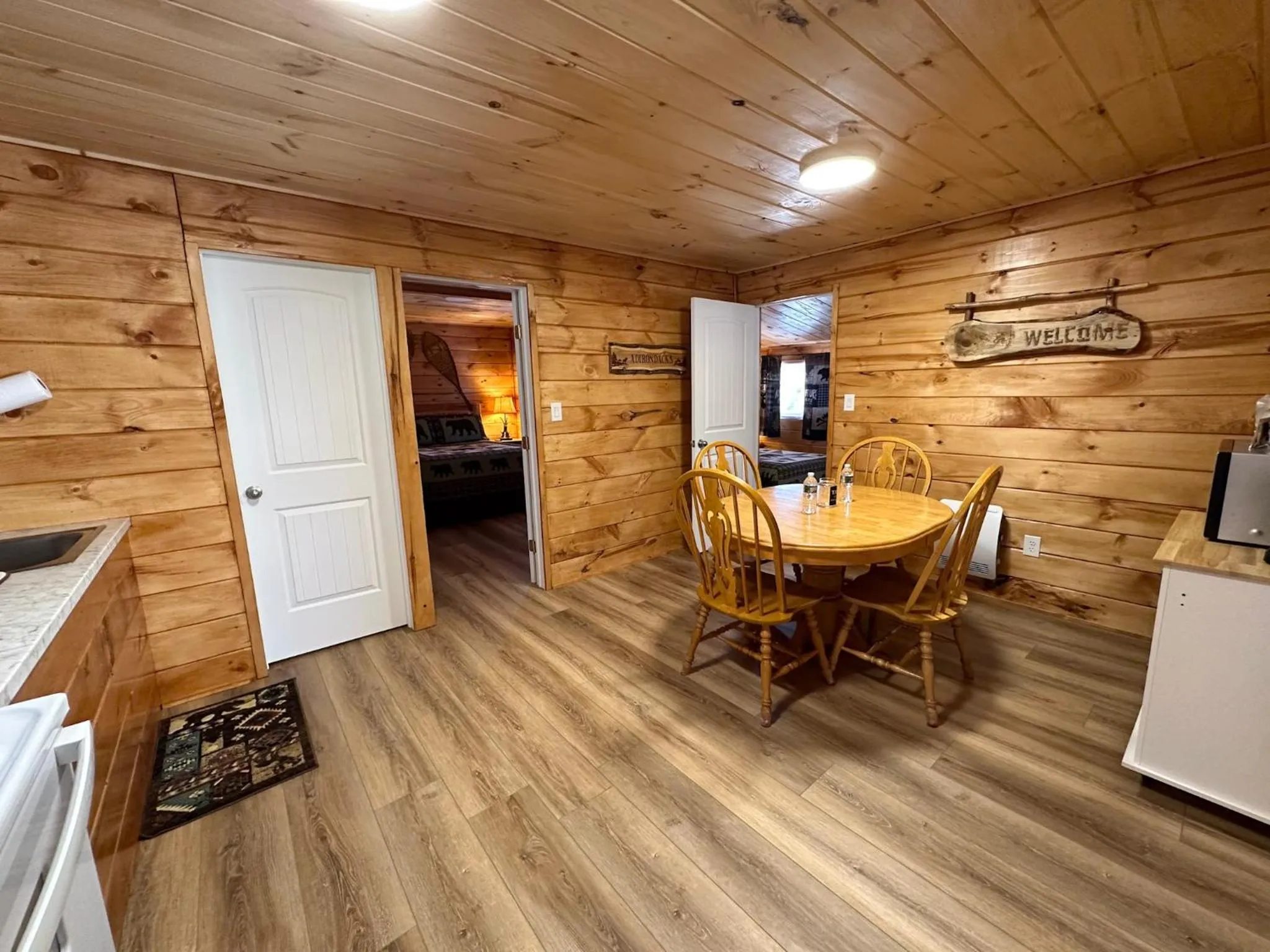 Kitchen or kitchenette in Rowe's Adirondack Cabins of Schroon Lake