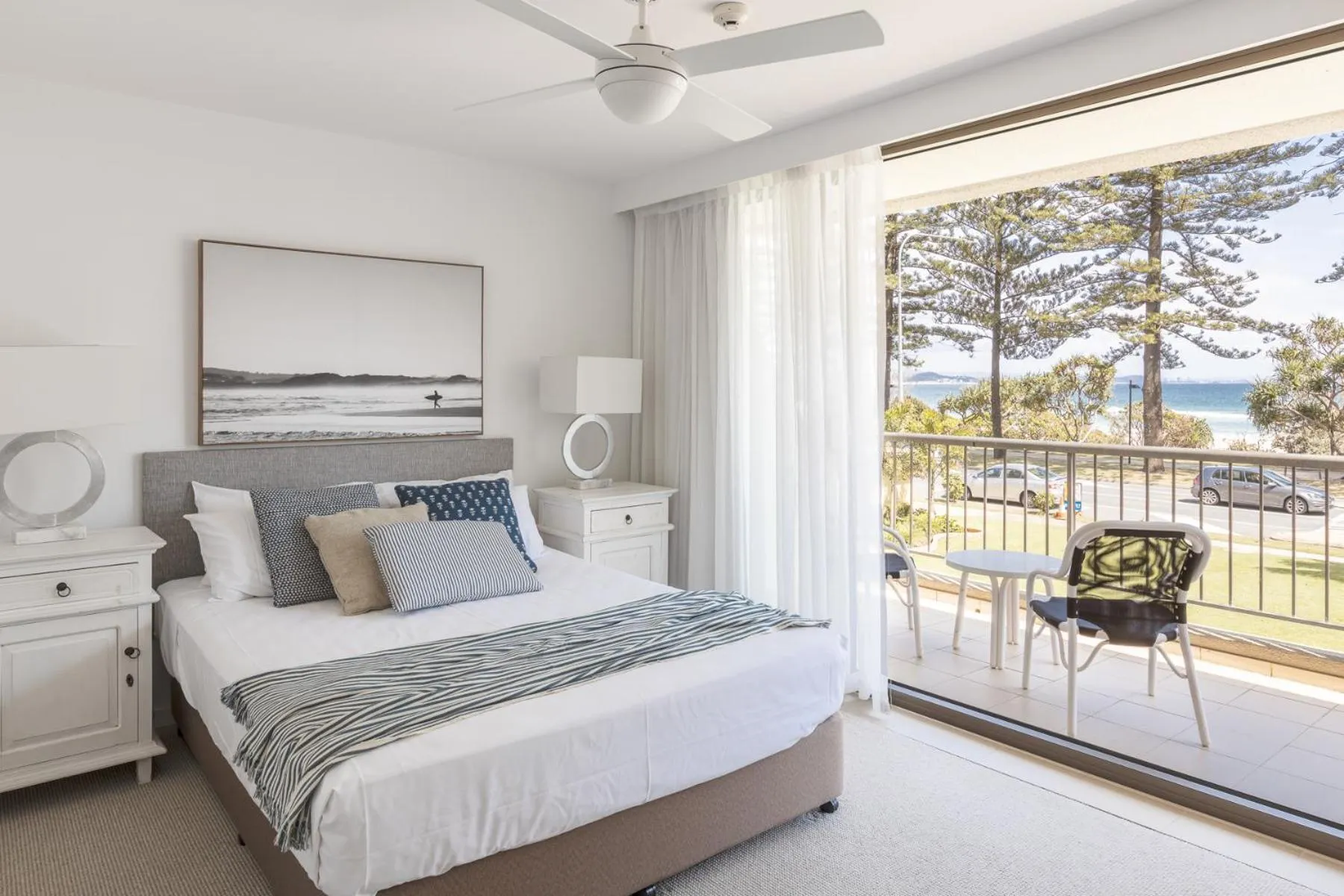 Bed in Columbia Beachfront Apartments on Rainbow Bay