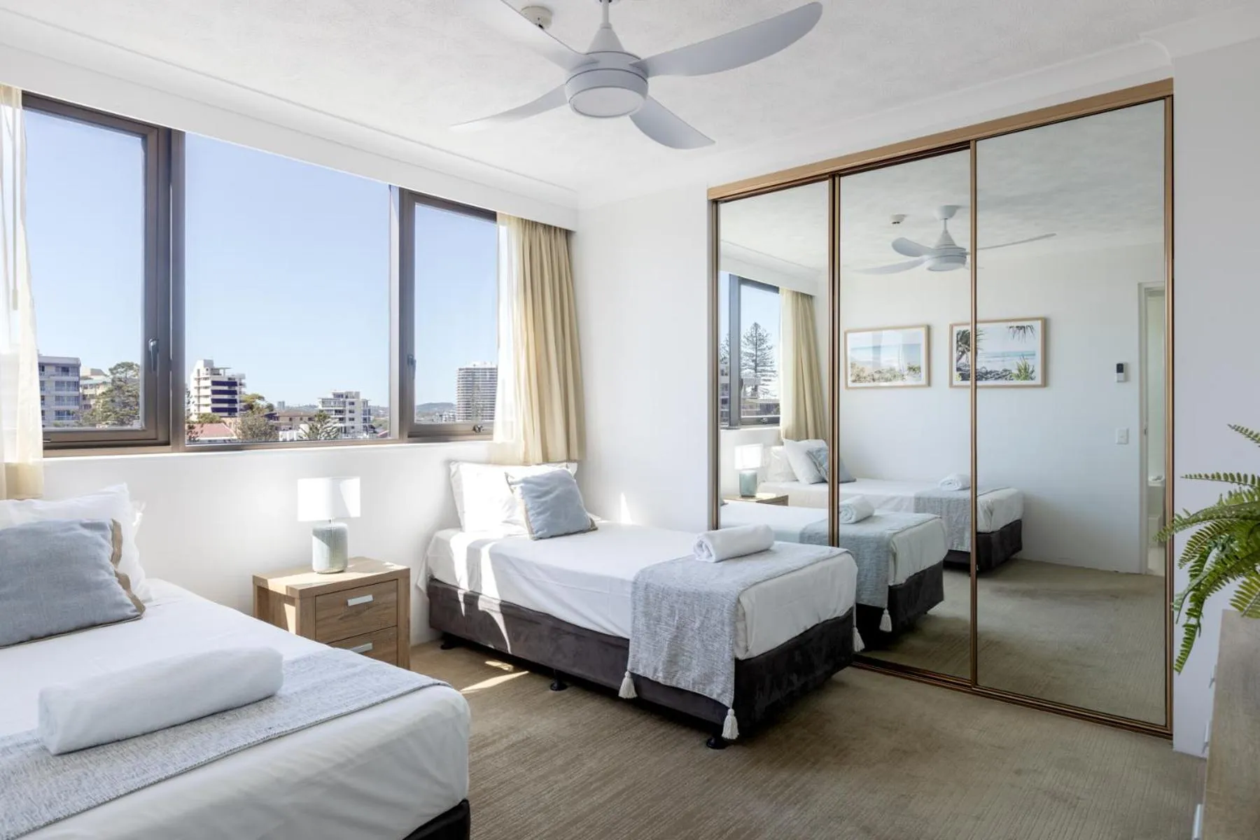 Bed in Columbia Beachfront Apartments on Rainbow Bay