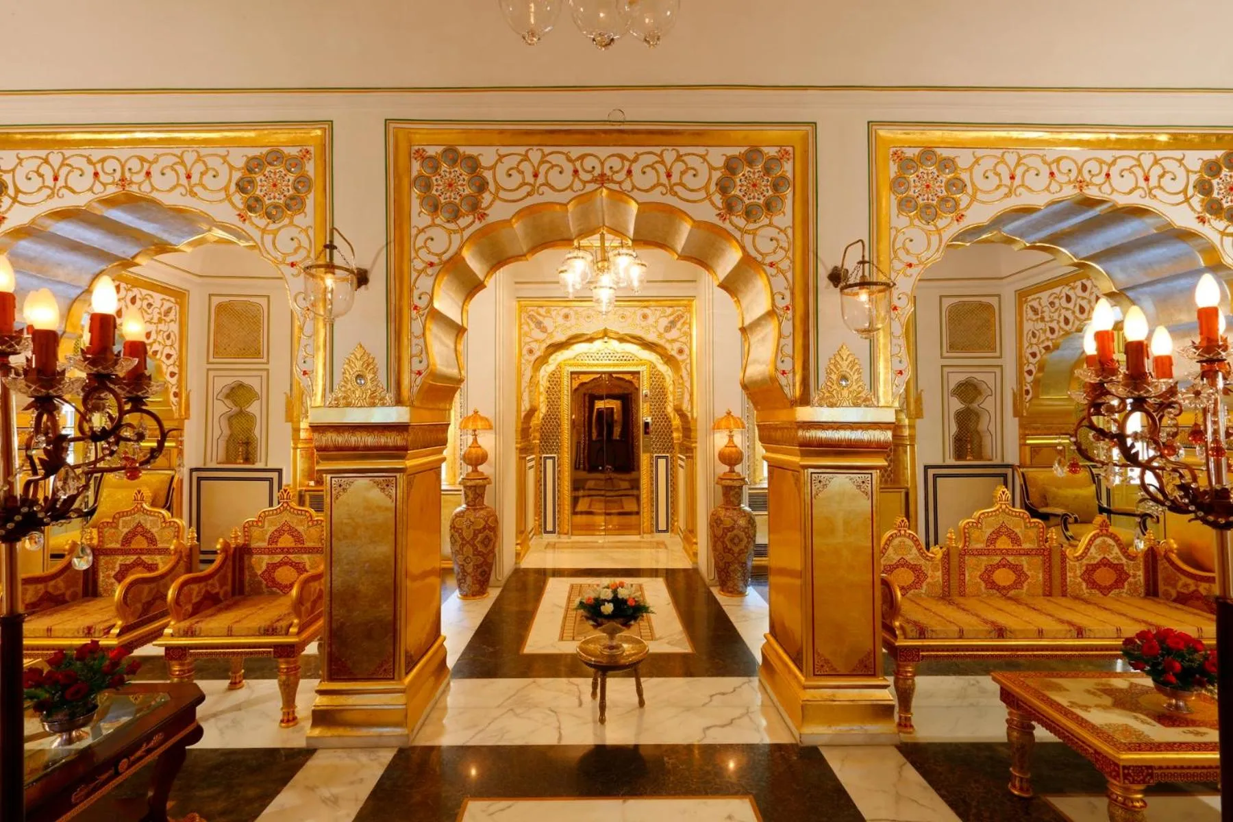 Living room in The Raj Palace (Small Luxury Hotels of the World)