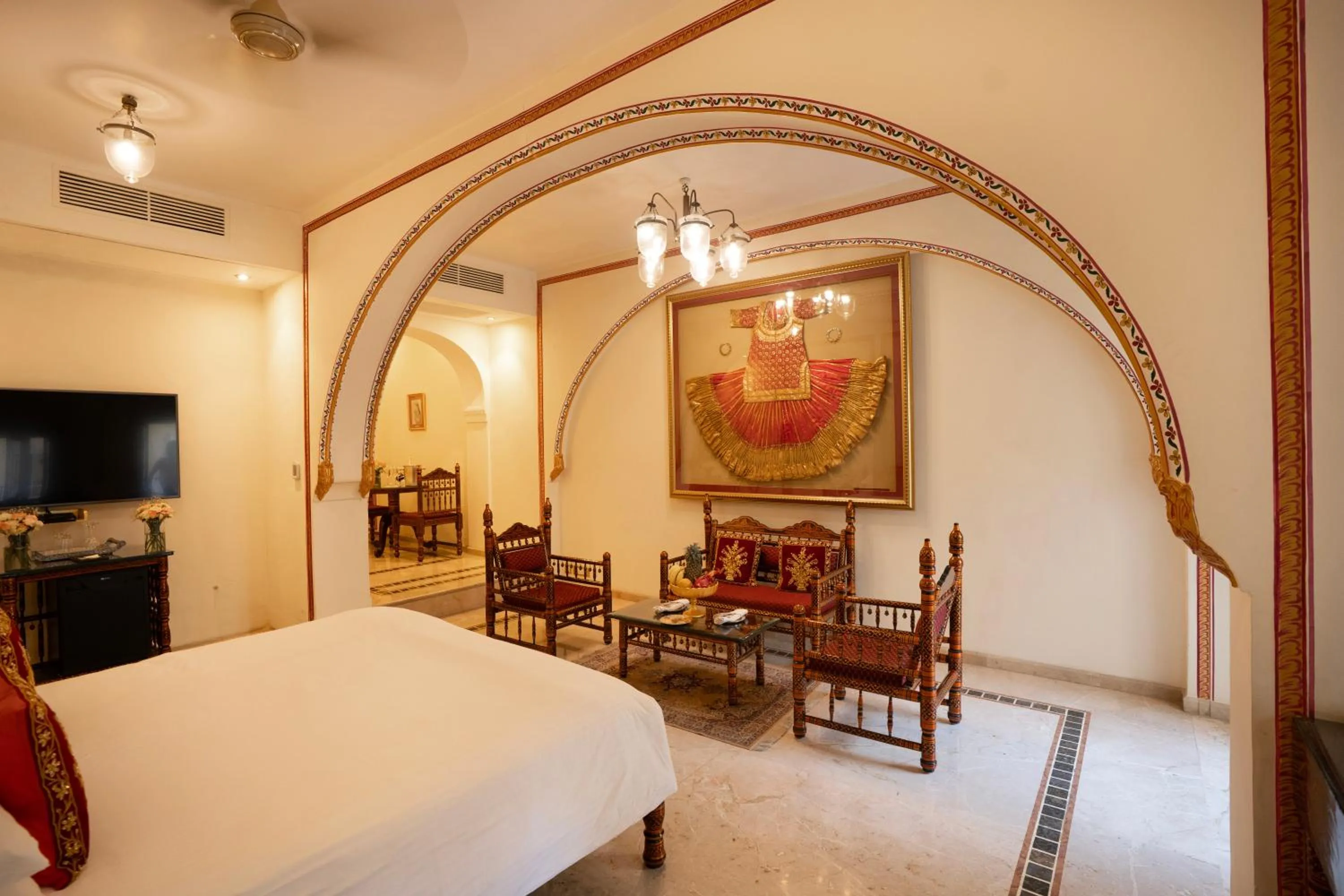 Photo of the whole room, Bed in The Raj Palace (Small Luxury Hotels of the World)