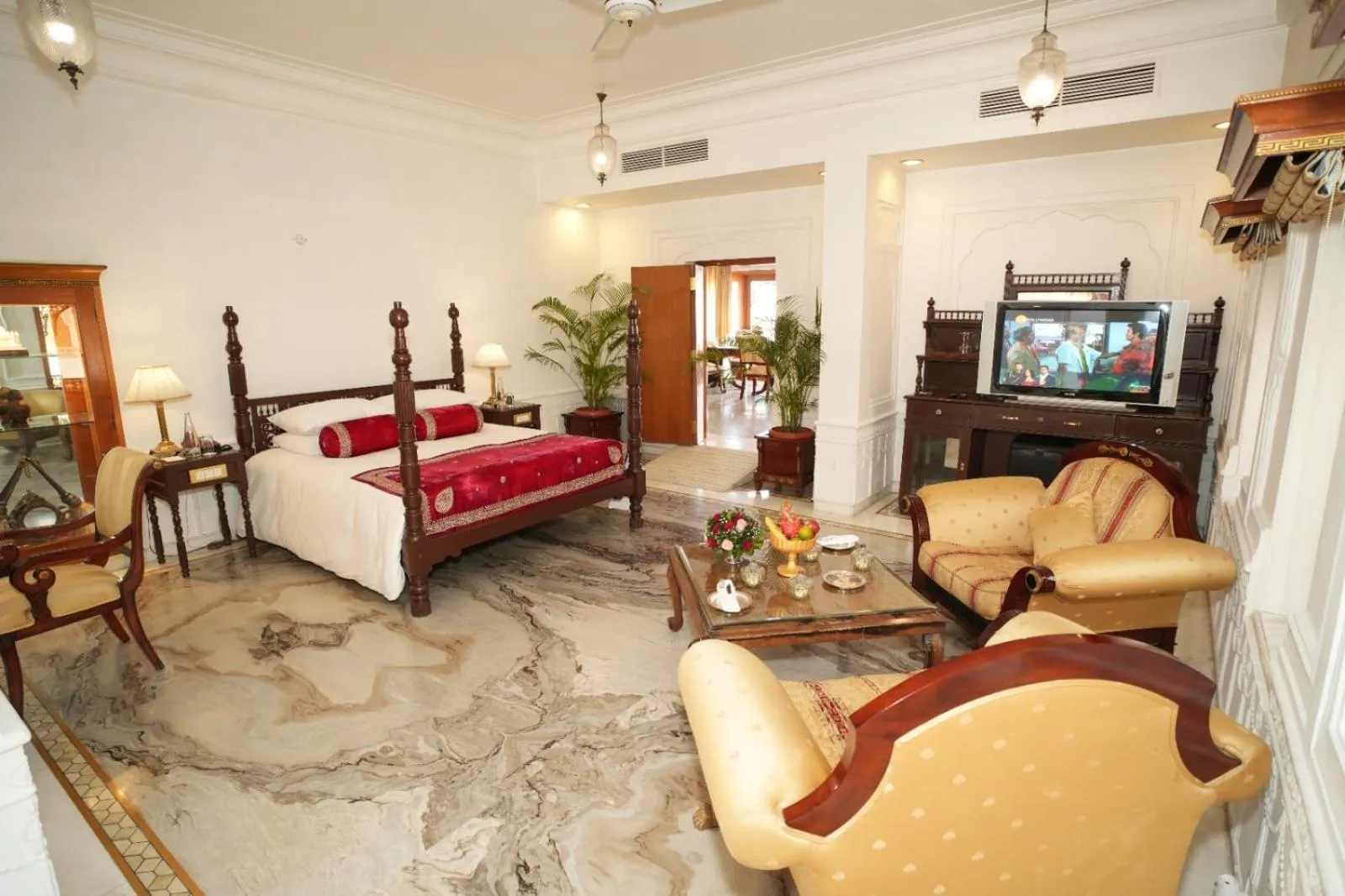 Bed in The Raj Palace (Small Luxury Hotels of the World)