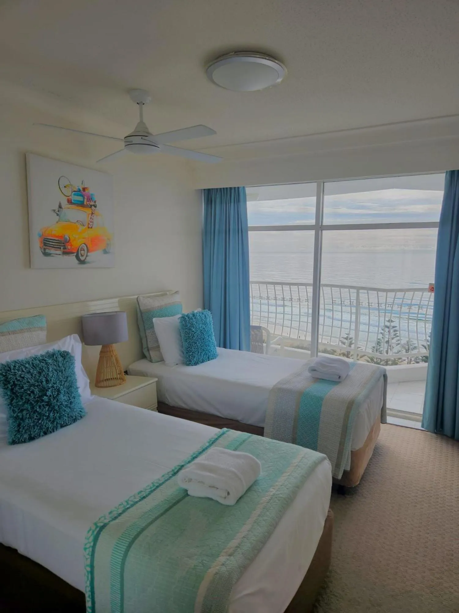 Bed in Burleigh Surf Apartments