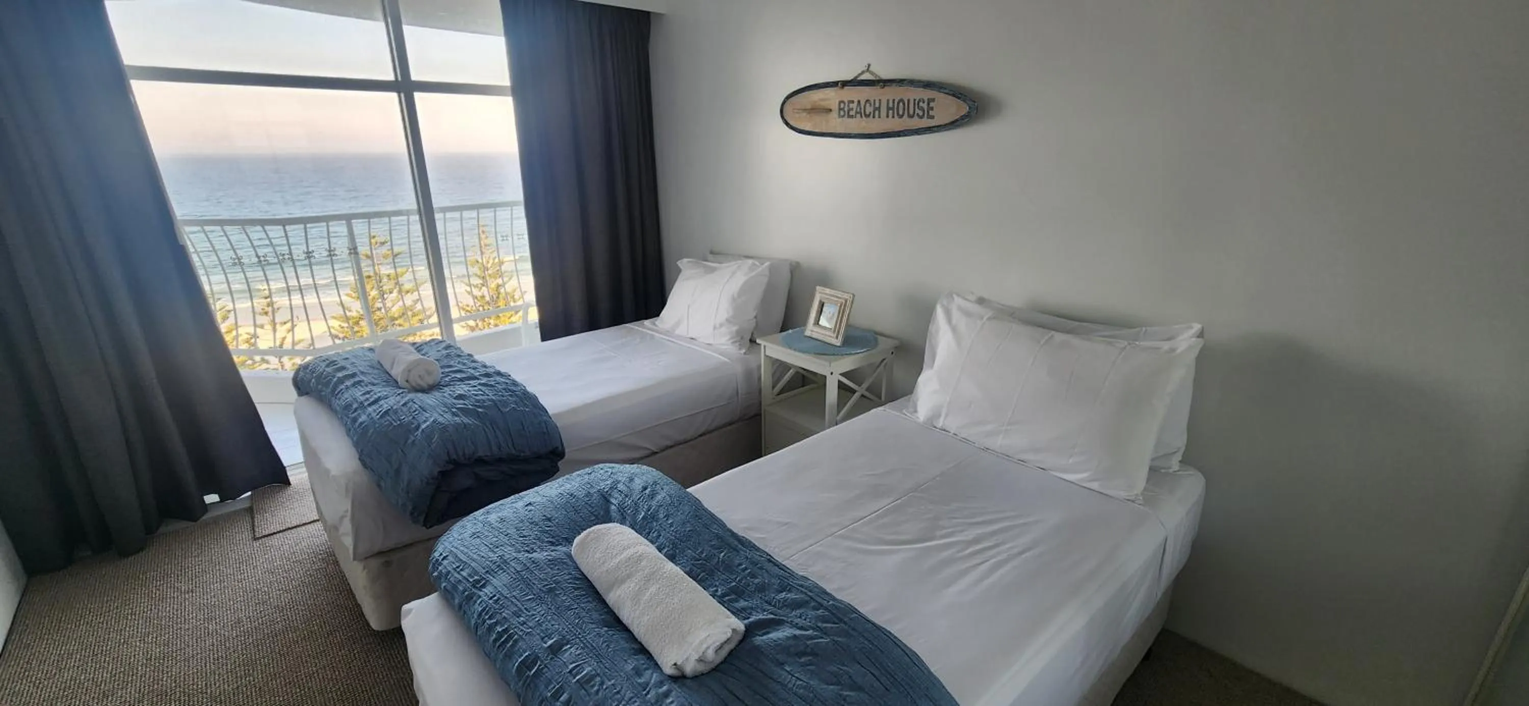 Bed in Burleigh Surf Apartments
