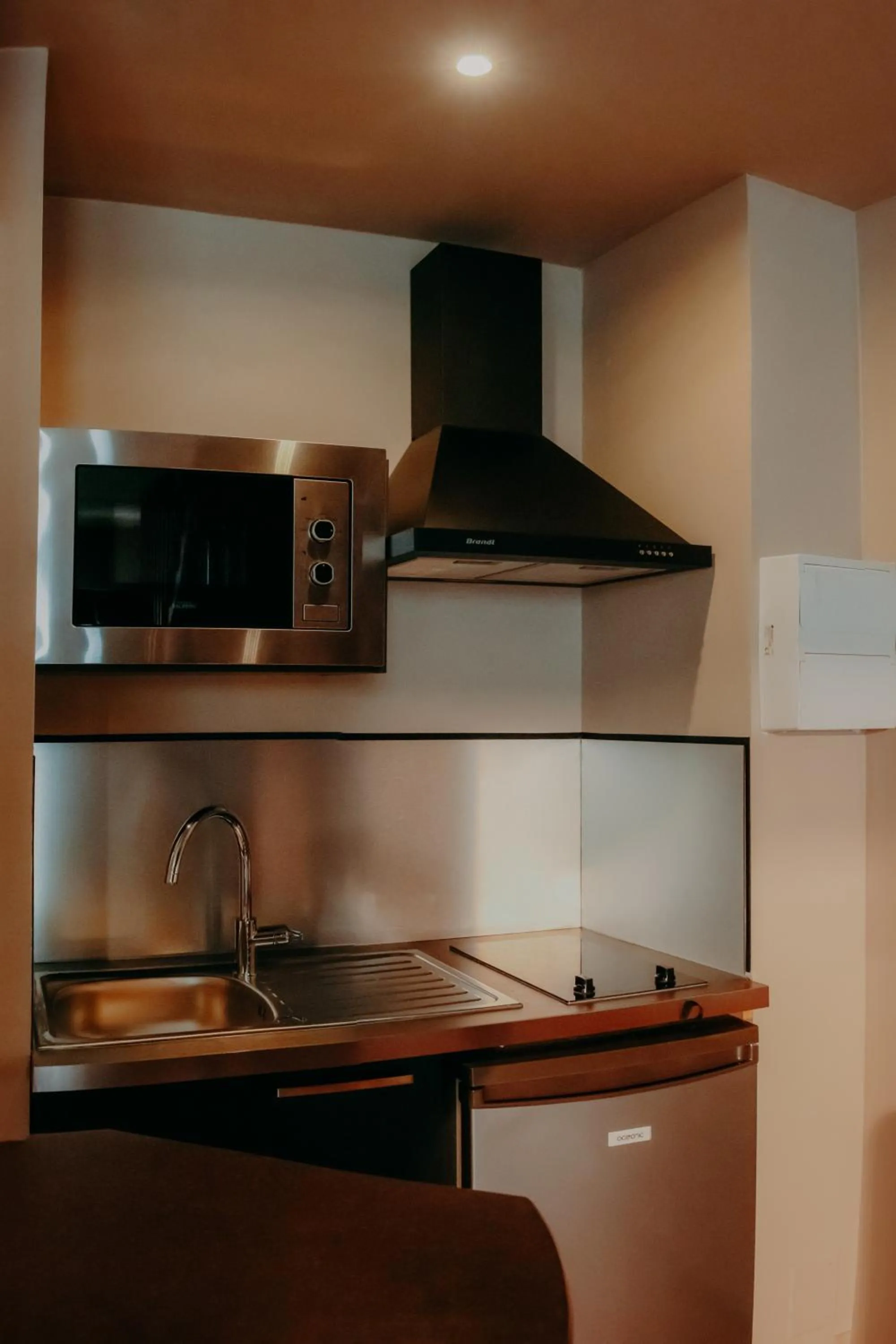 Kitchen or kitchenette in Le Central Hôtel-Bar