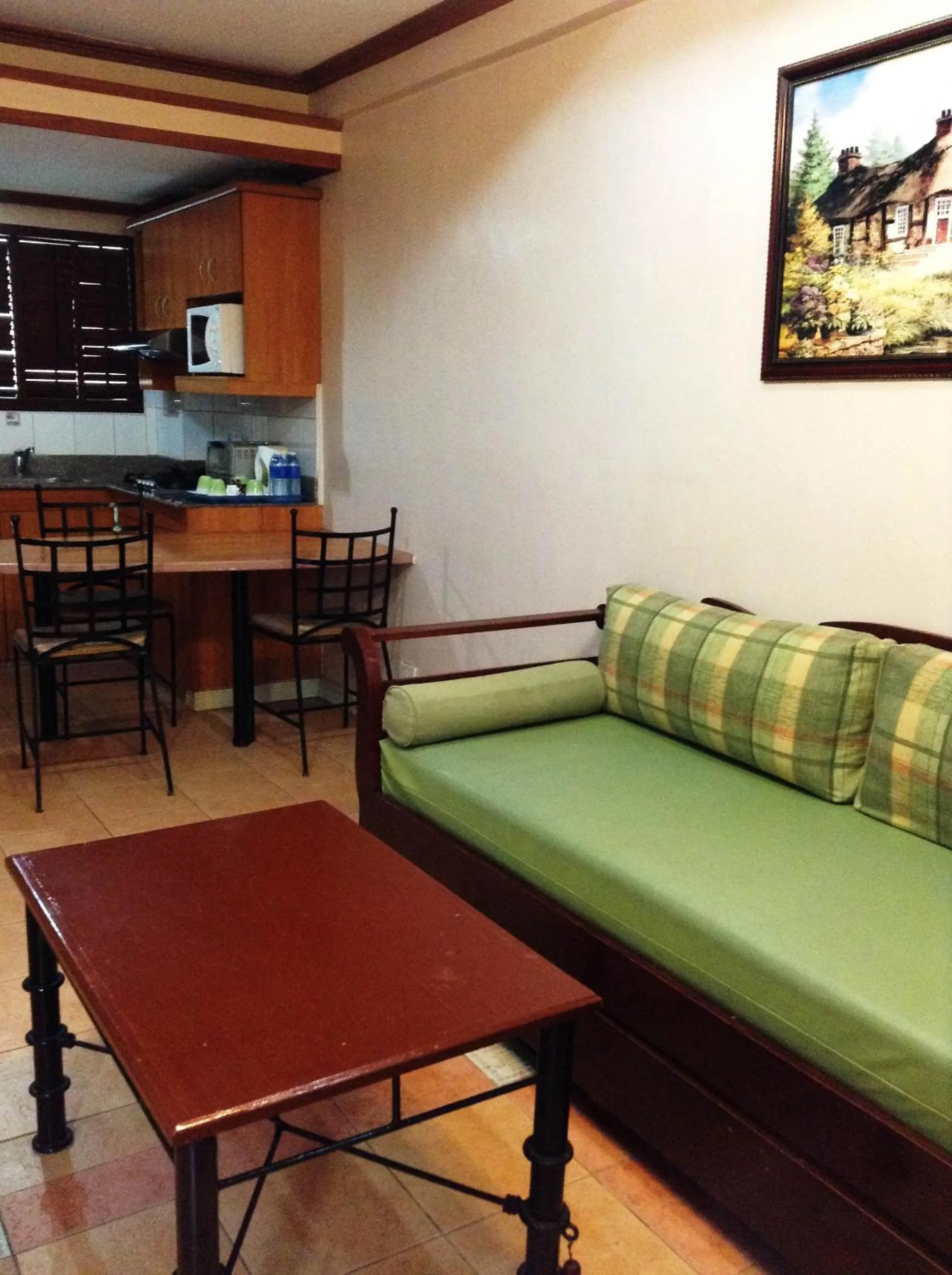 Seating area in Crown Regency Residences Davao