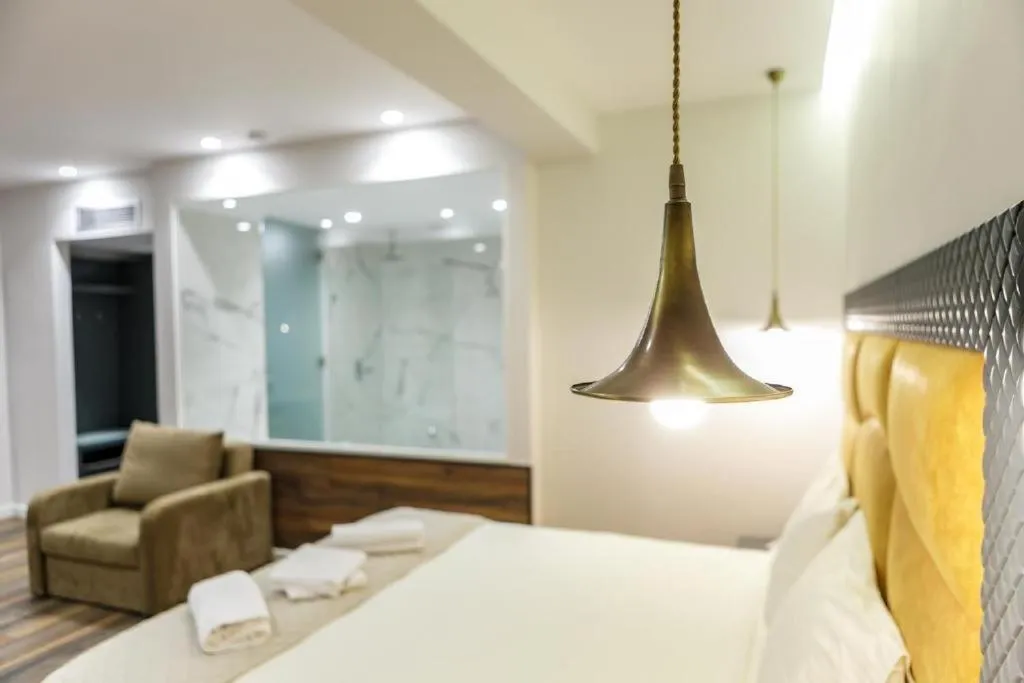 Bed in Hotel Vila Kalcuni Sarande