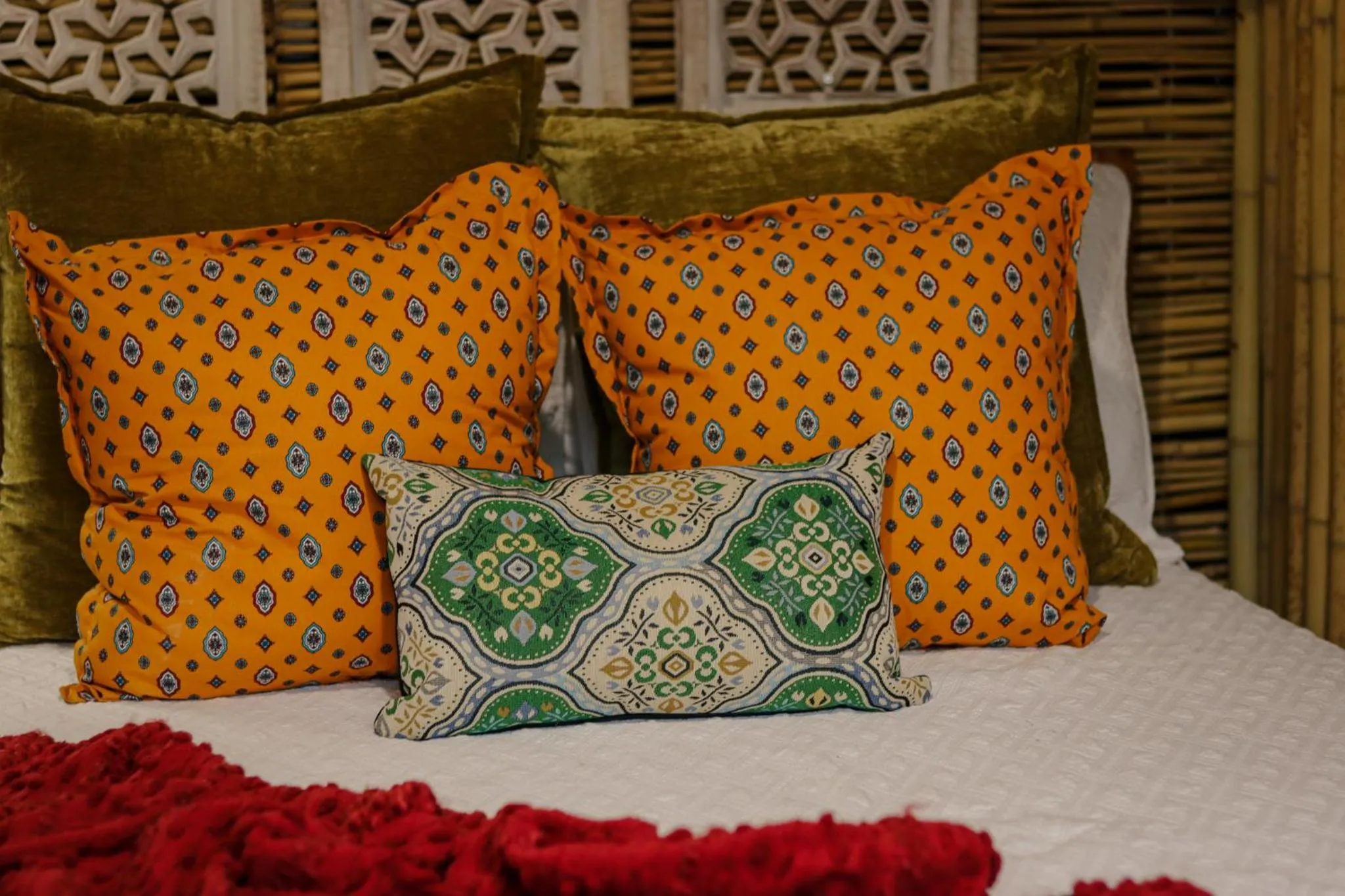 Decorative detail, Bed in Hacienda Tres Casitas