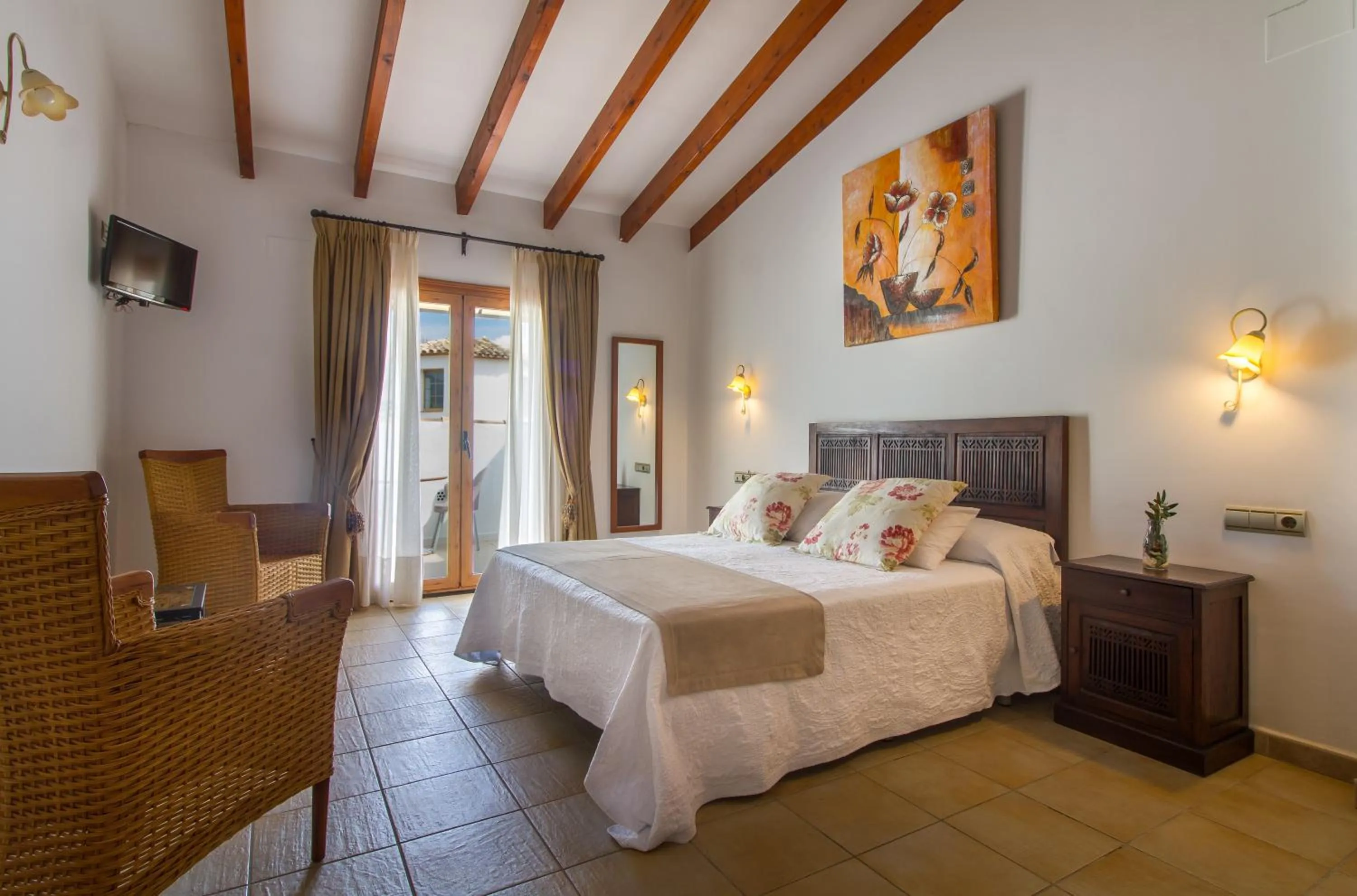Balcony/Terrace, Bed in Hotel Tossal d'Altea
