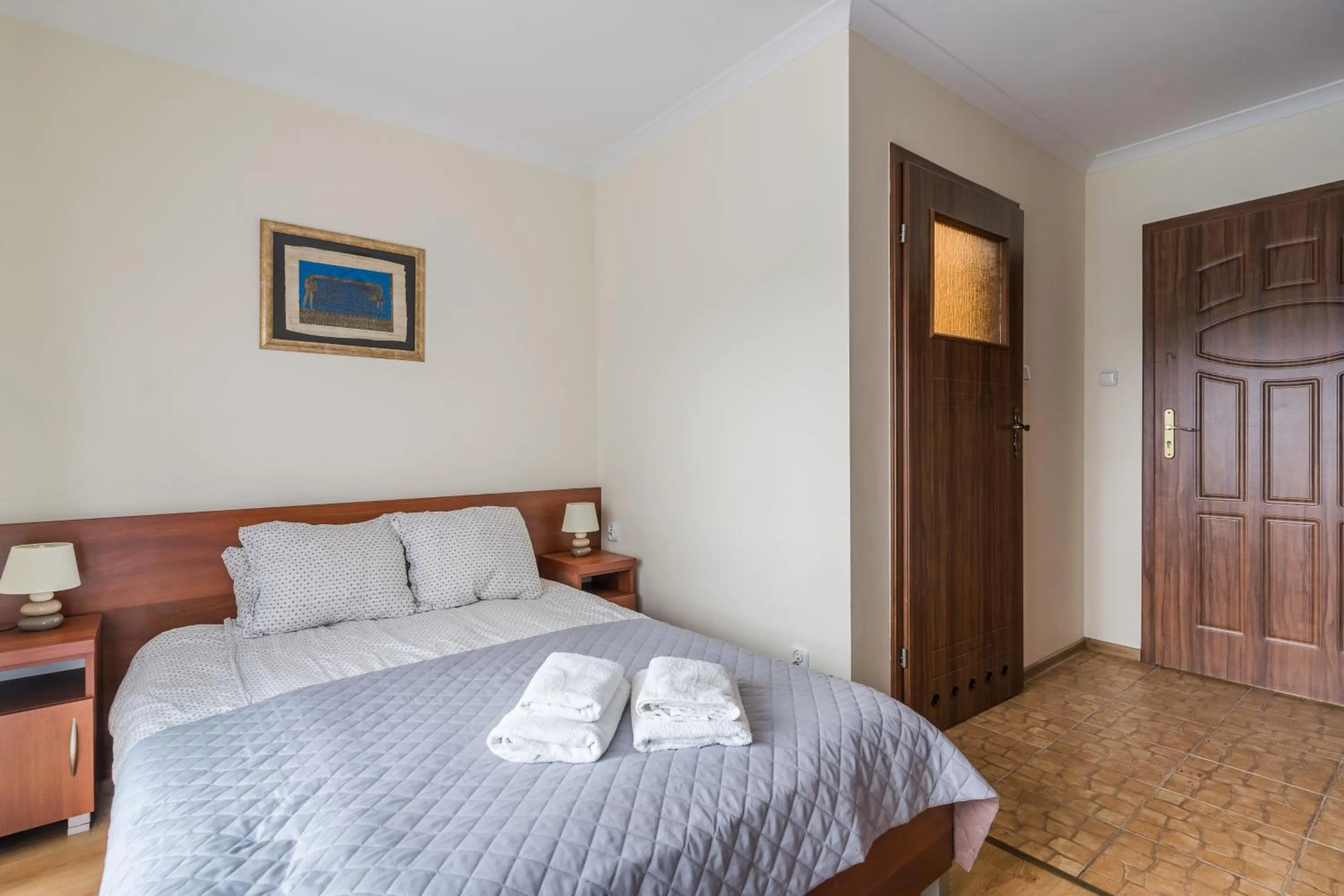 Bed in RAMZES-pokoje z balkonami,parking,Blisko do plaży Ustka